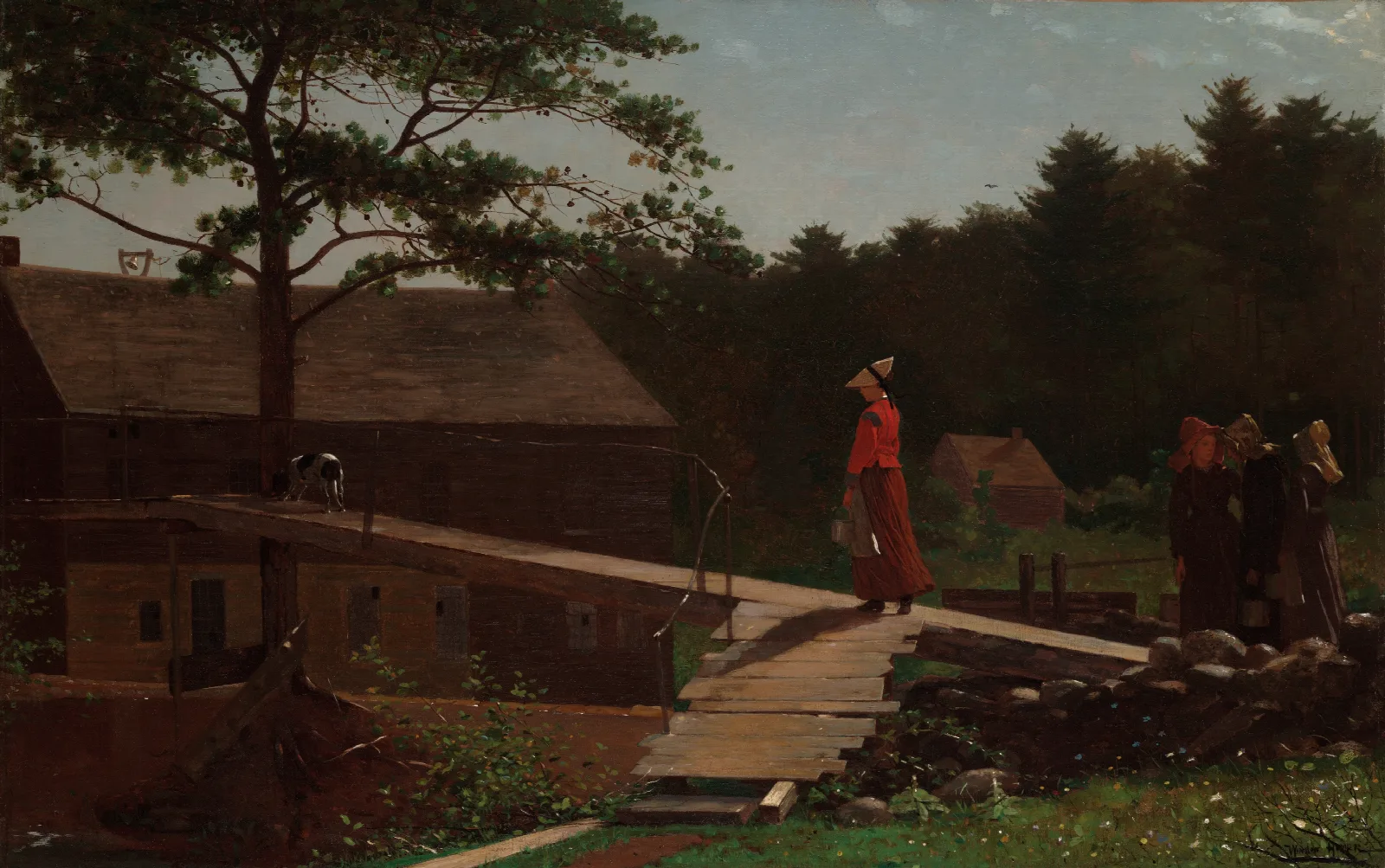Old Mill The Morning Bell Wall Art by Winslow Homer - Canvas Print