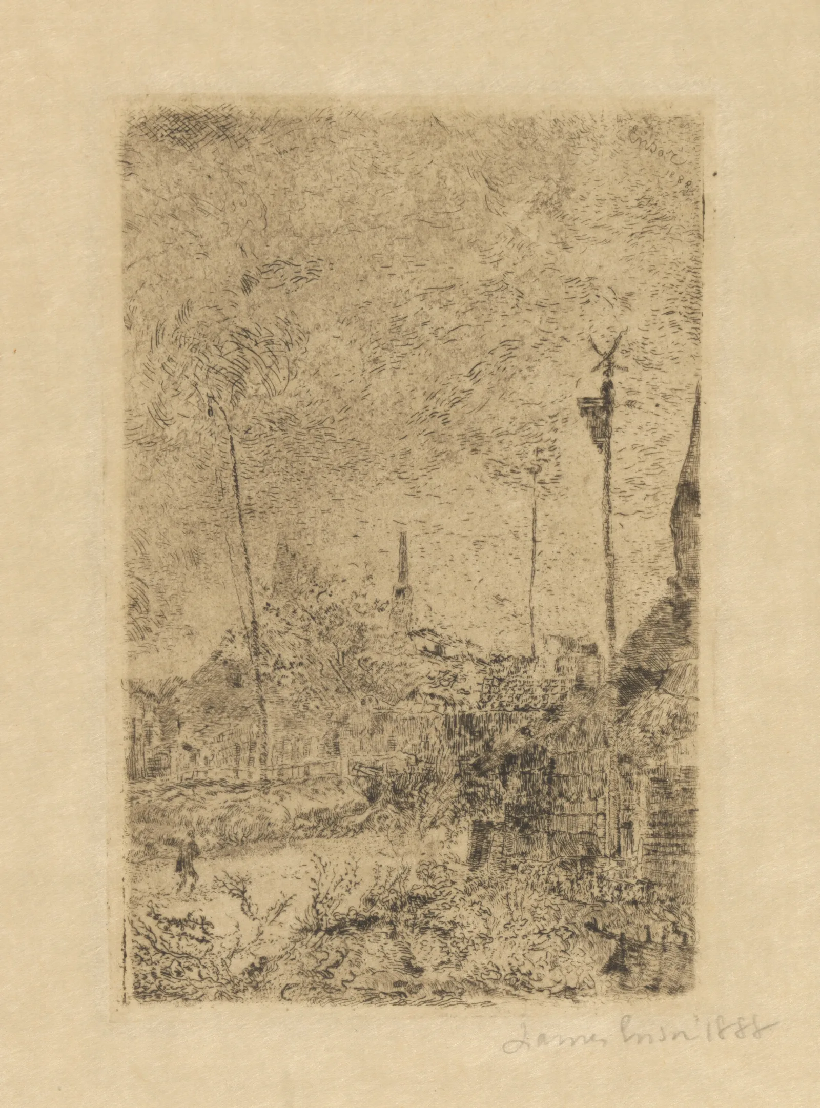 Hutten Wall Art by James Ensor - Canvas Print