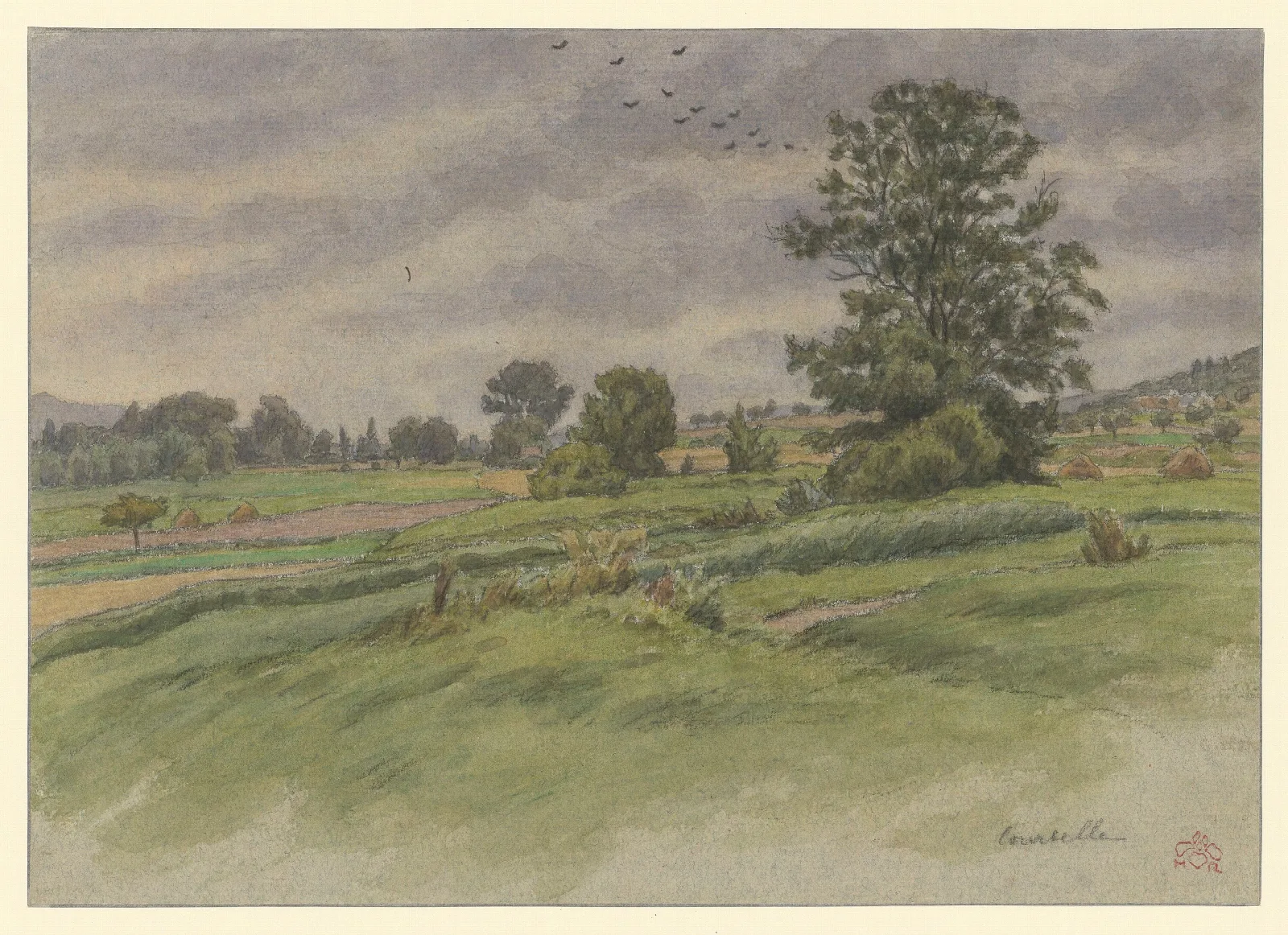Courcelle Wall Art by Henri Rivière - Canvas Print