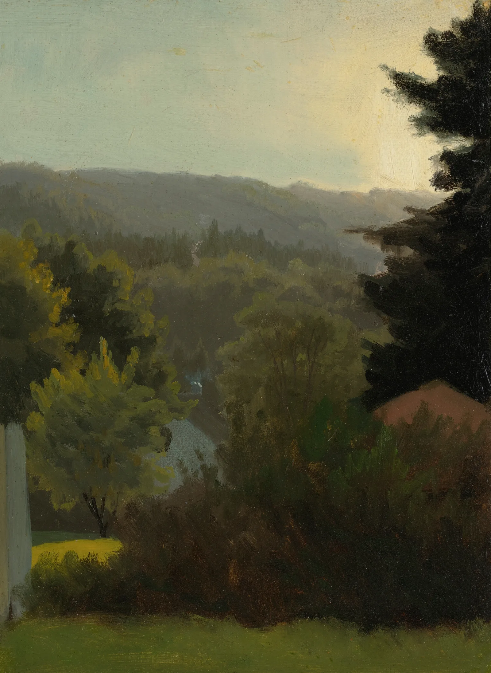 Forested Hills Wall Art by Albert Bierstadt - Canvas Print