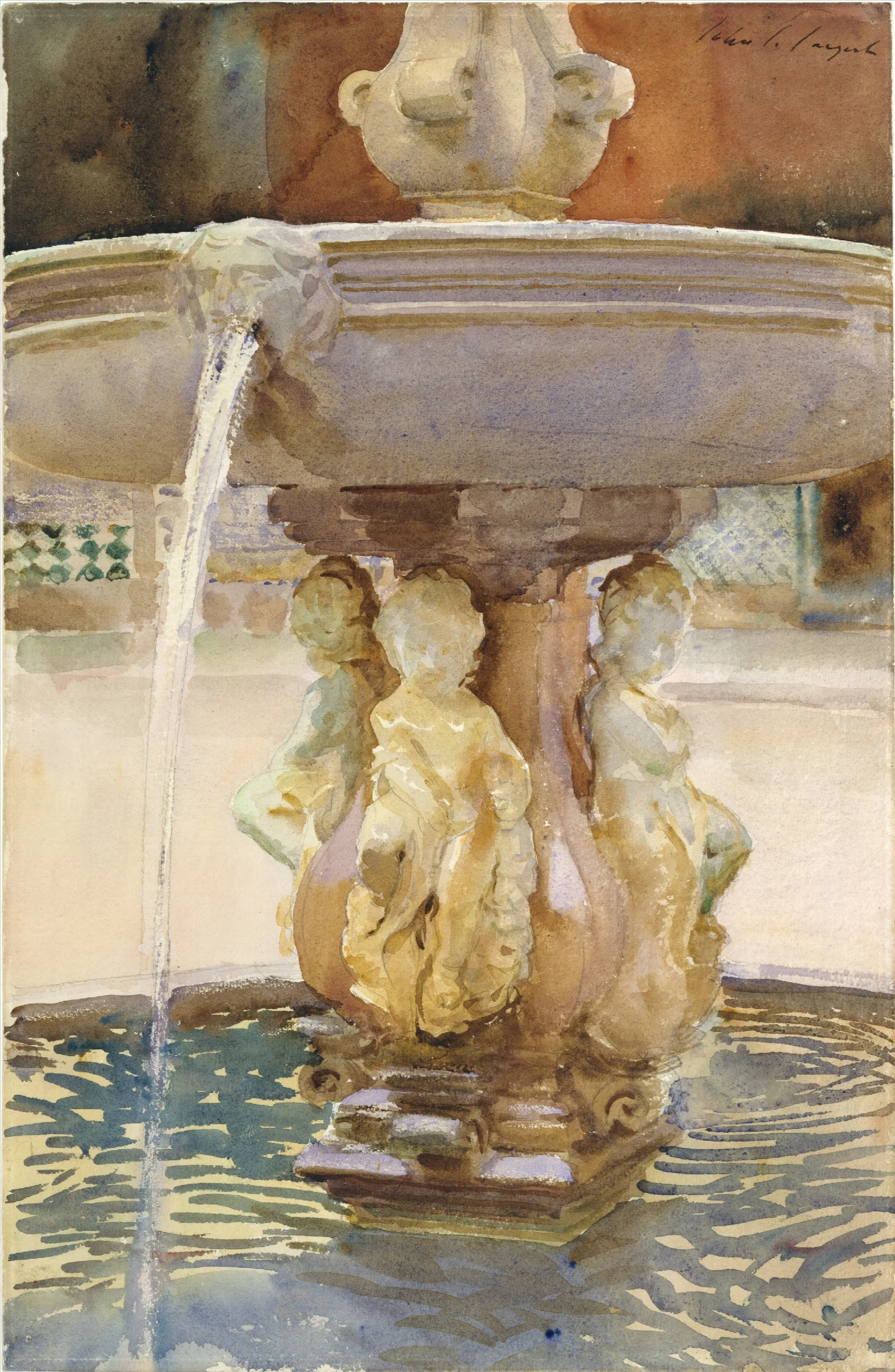 Spanish Fountain Wall Art by John Singer Sargent - Canvas Print