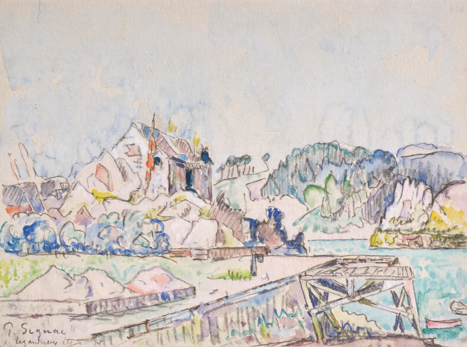 Lezardrieux Wall Art by Paul Signac - Canvas Print