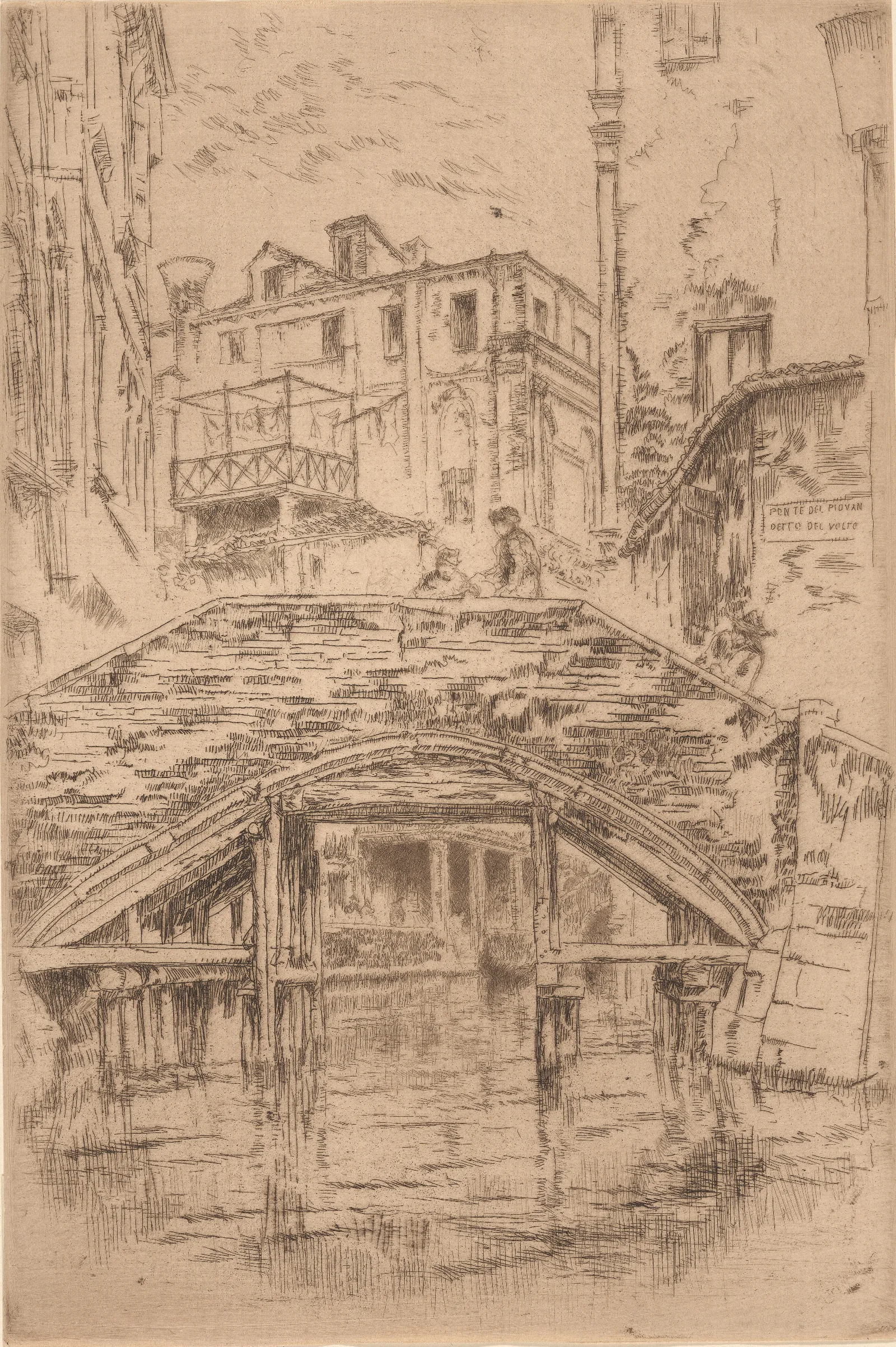 Ponte Del Piovan 2 Wall Art by James Abbott McNeill Whistler - Canvas Print