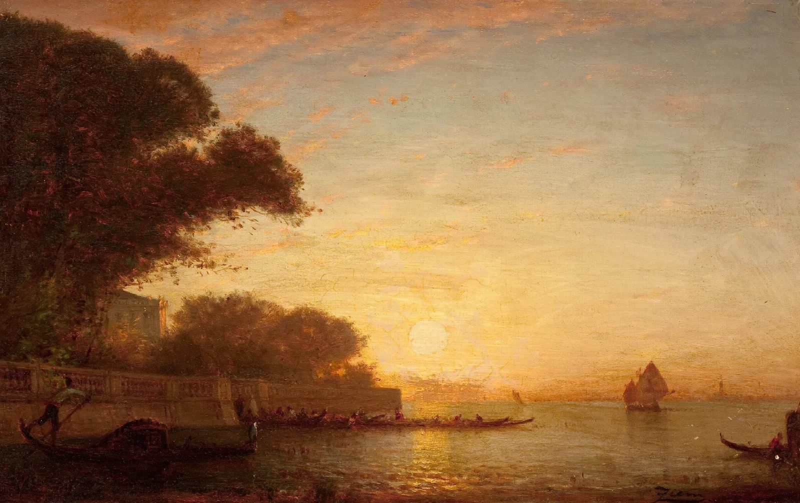 Venetian Scene 7 Wall Art by Félix Ziem - Canvas Print
