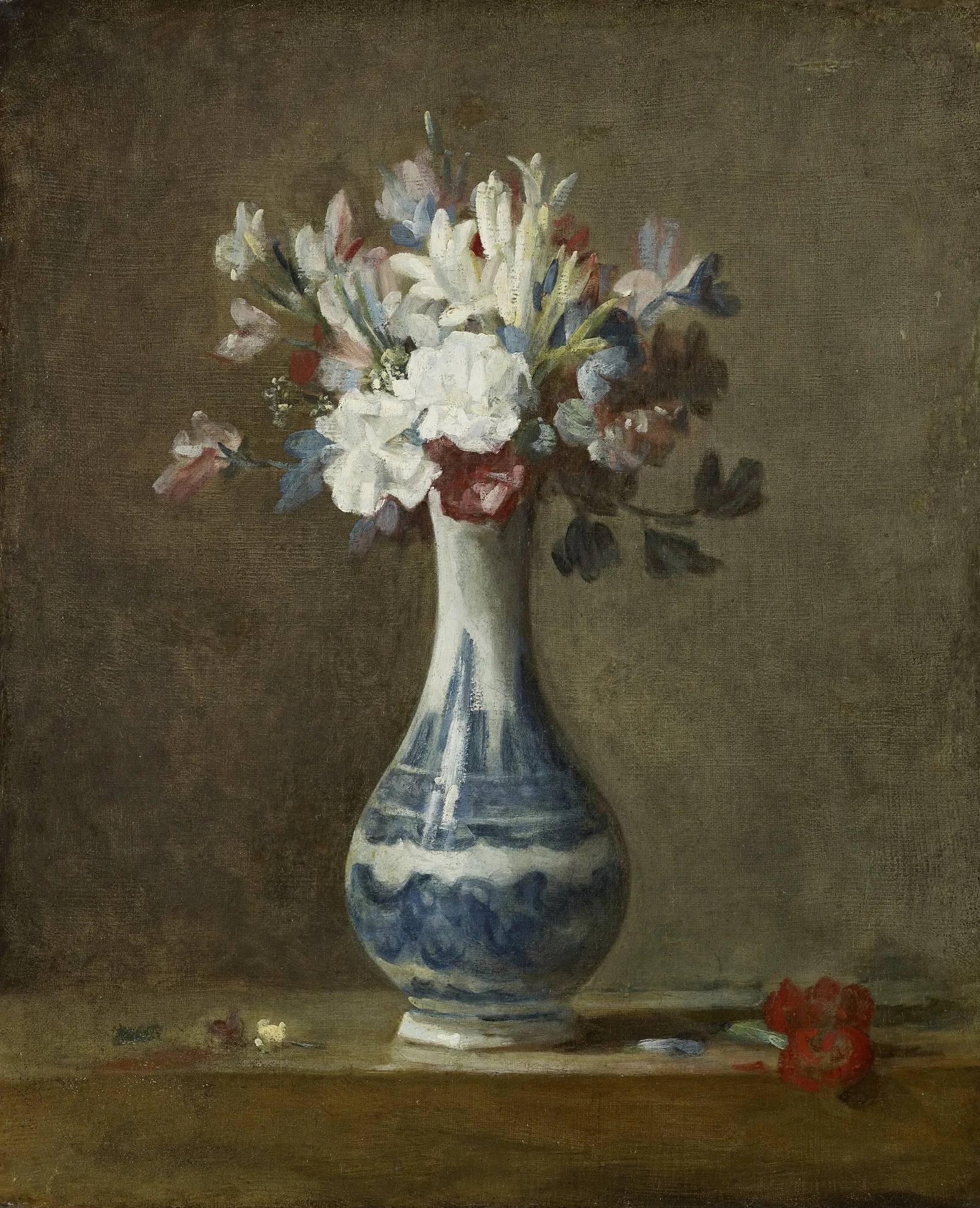 A Vase Of Flowers 3 Wall Art by Jean Siméon Chardin - Canvas Print