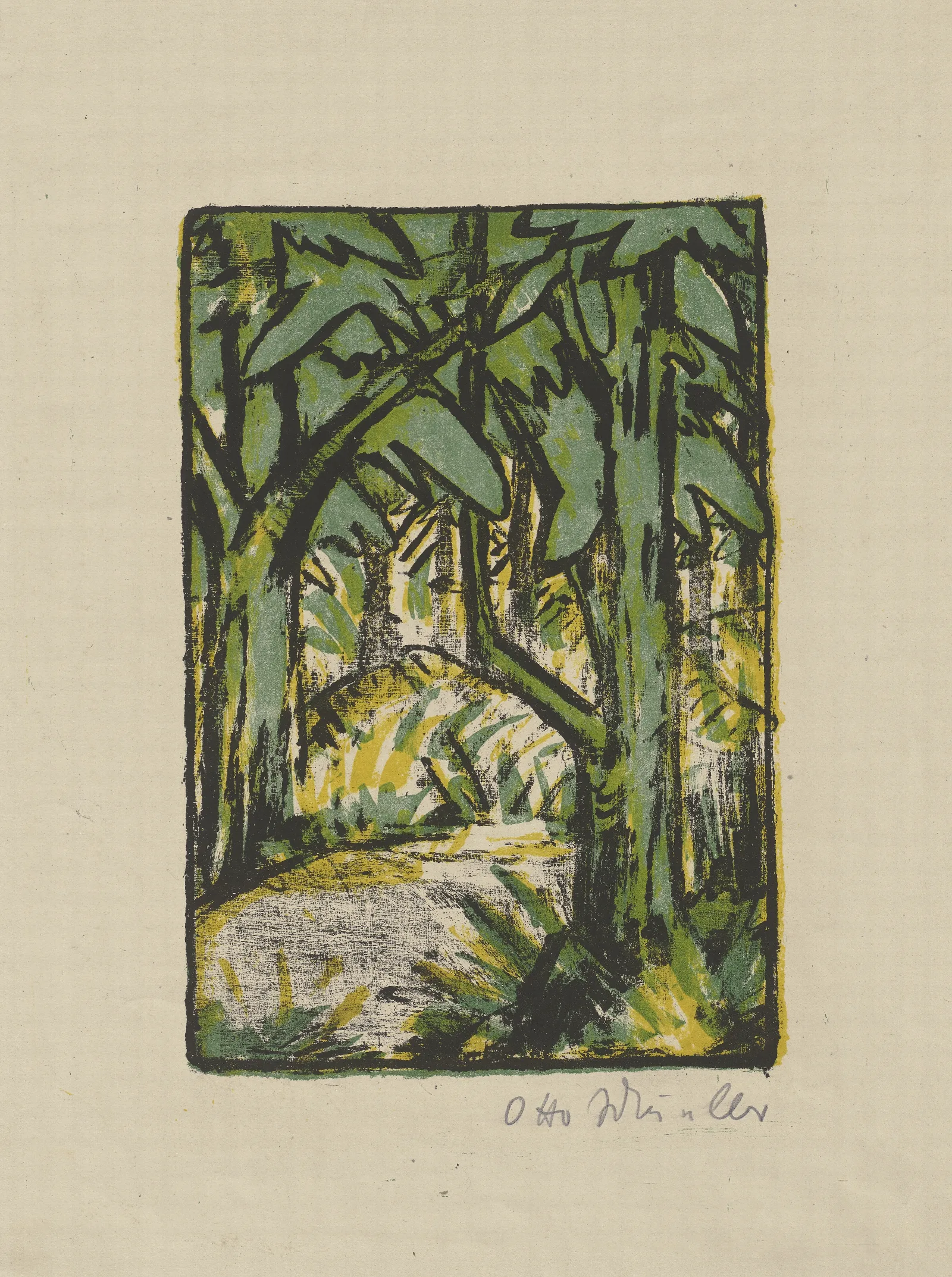 Waldlandschaft 9 Wall Art by Otto Mueller - Canvas Print