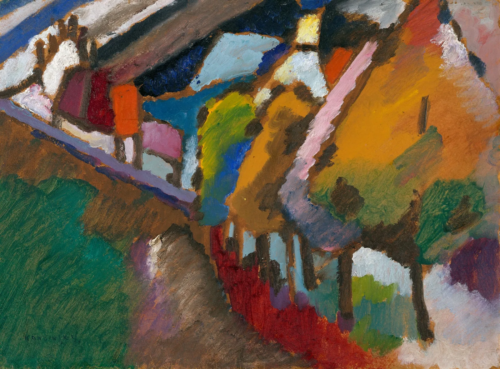 Murnau Castle And Church Wall Art by Wassily Kandinsky - Canvas Print