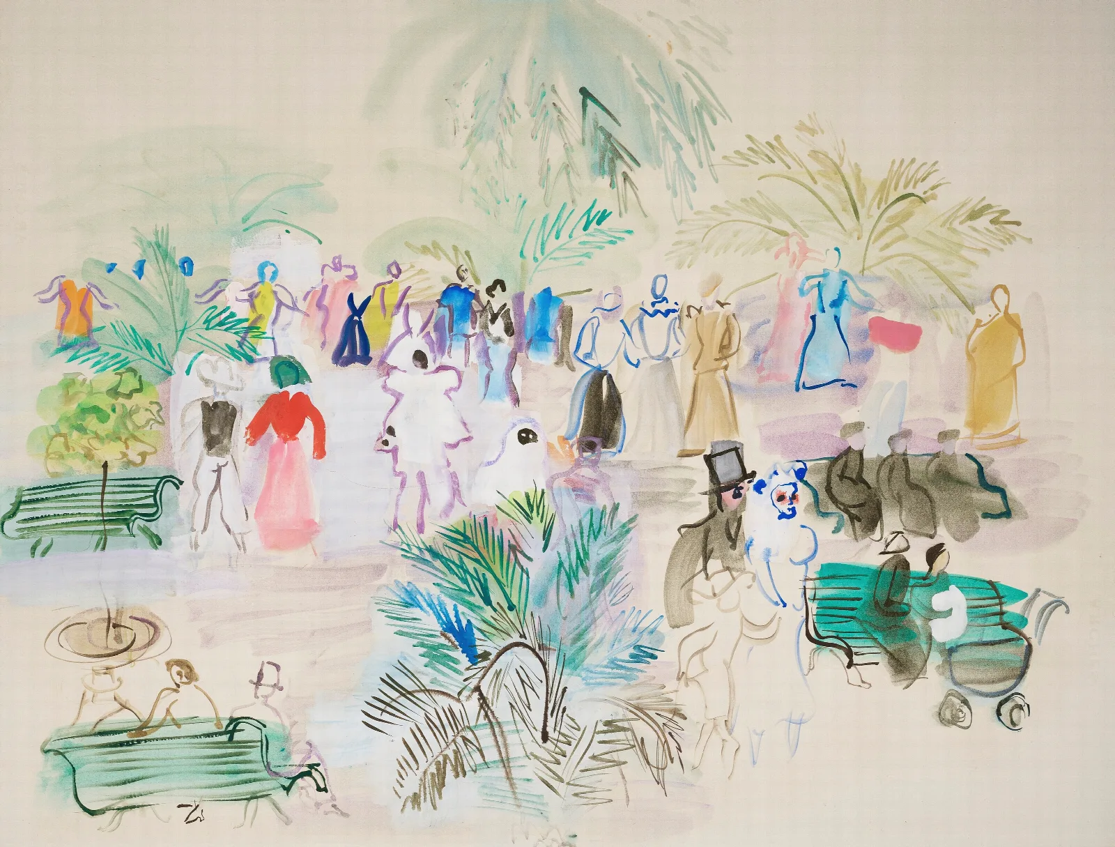 Bal Masque A Perpignan Wall Art by Raoul Dufy - Canvas Print