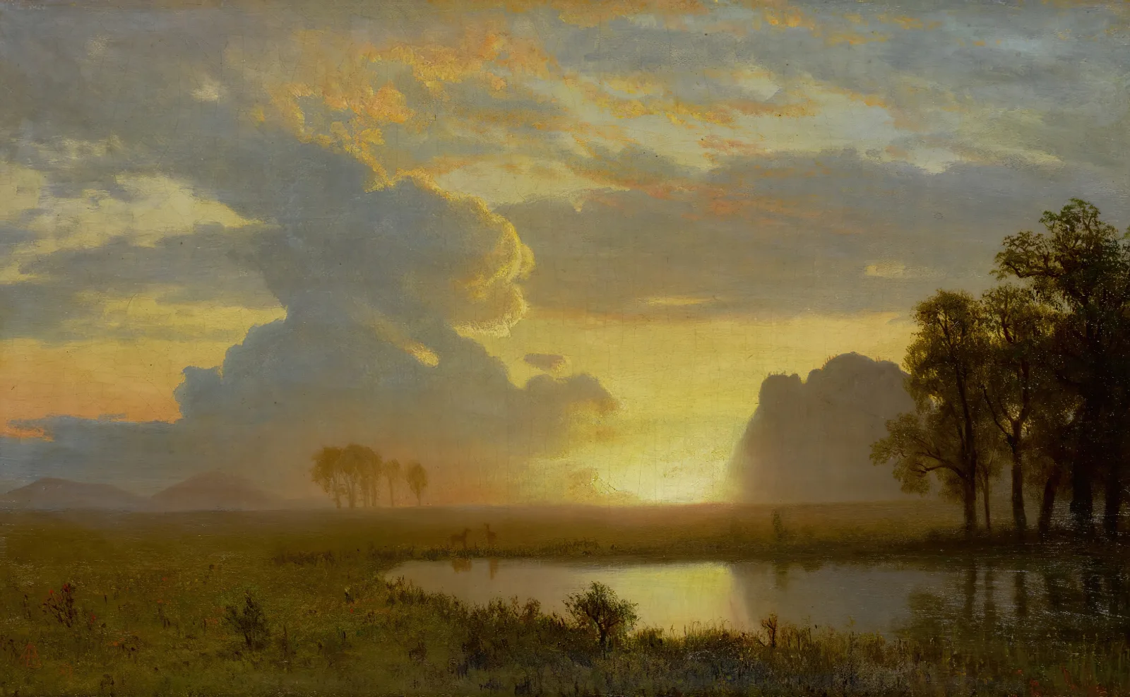 Estes Park Colorado Wall Art by Albert Bierstadt - Canvas Print