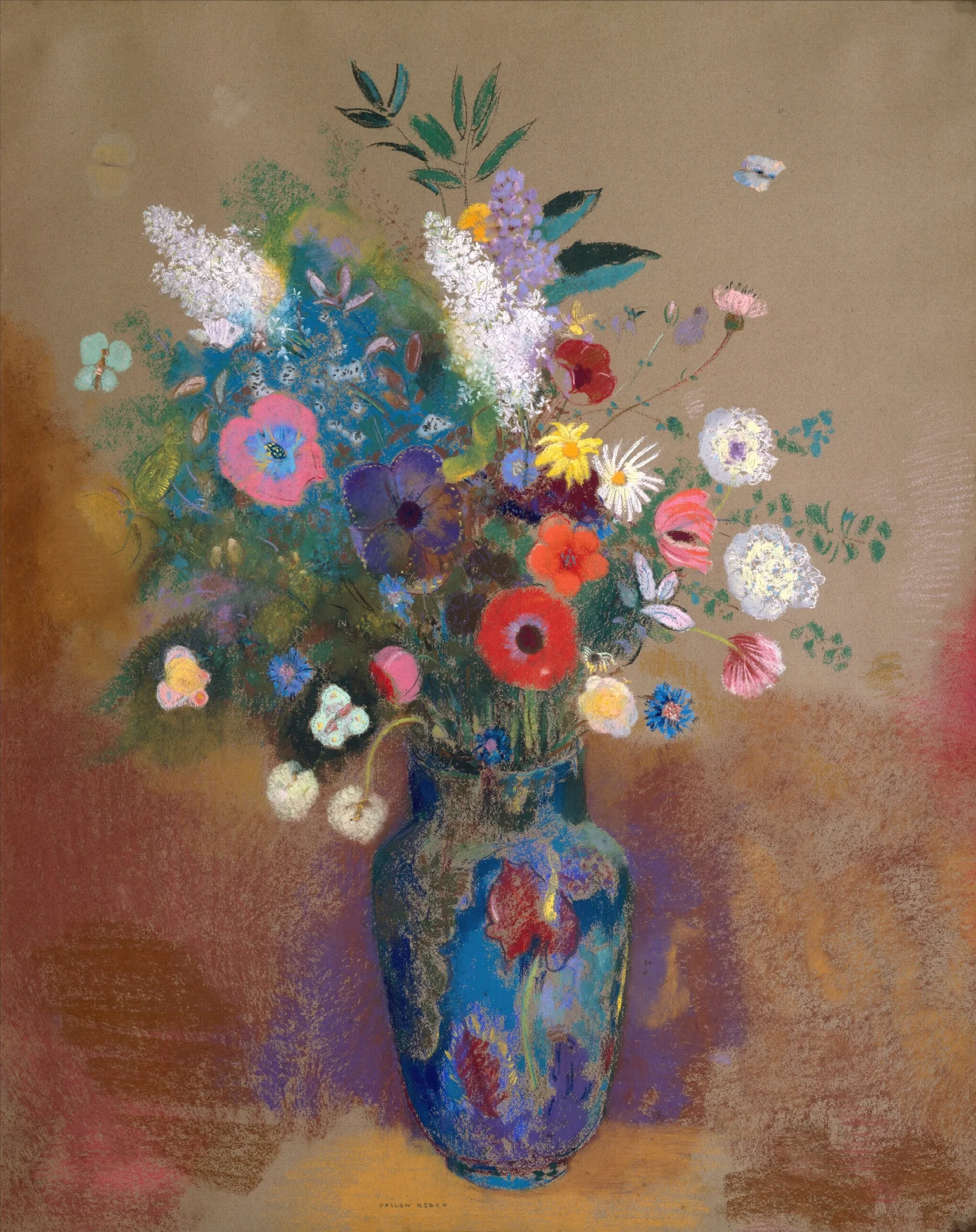 Bouquet Of Flowers Wall Art by Odilon Redon - Canvas Print