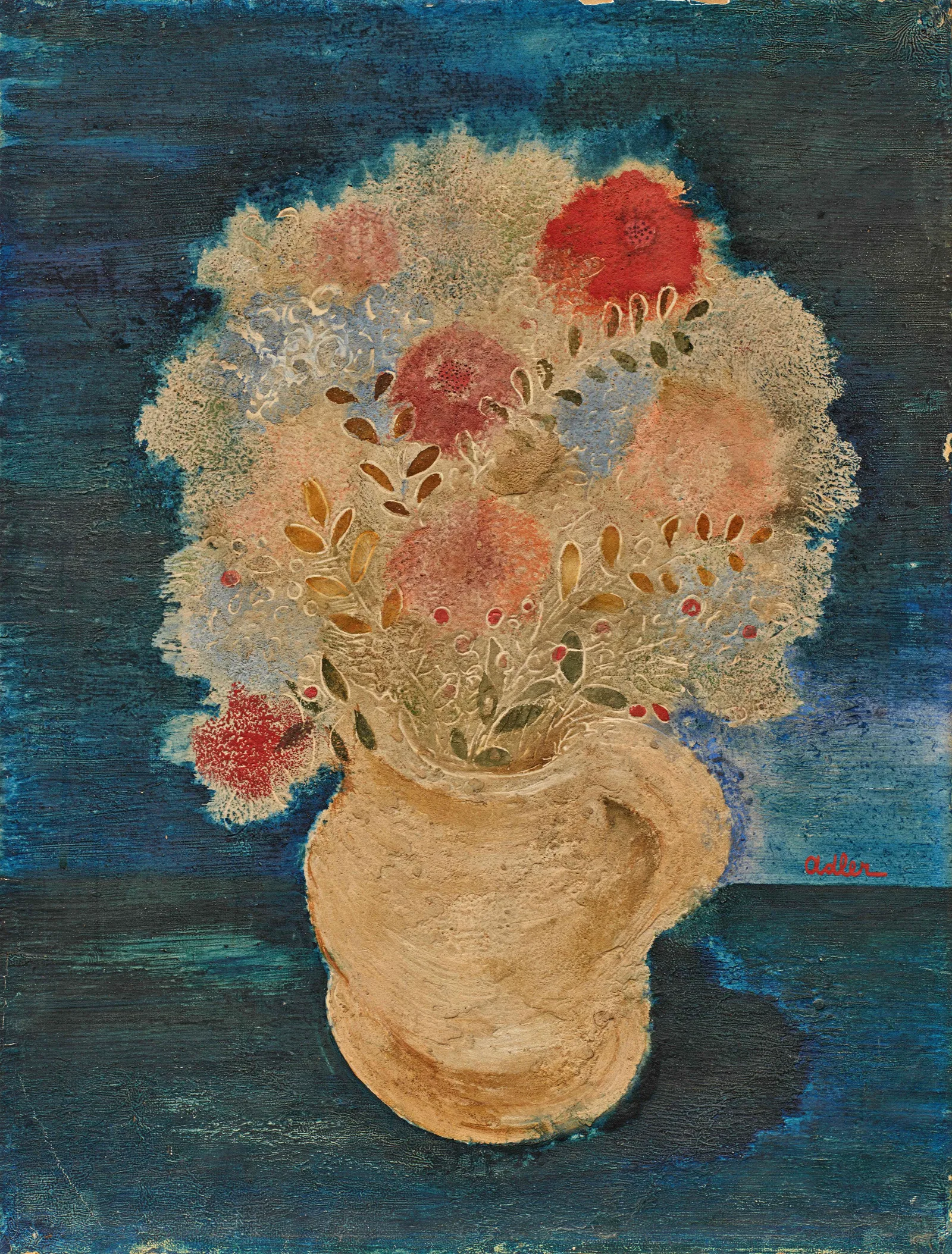 Blumenstillleben 20 Wall Art by Jankel Adler - Canvas Print