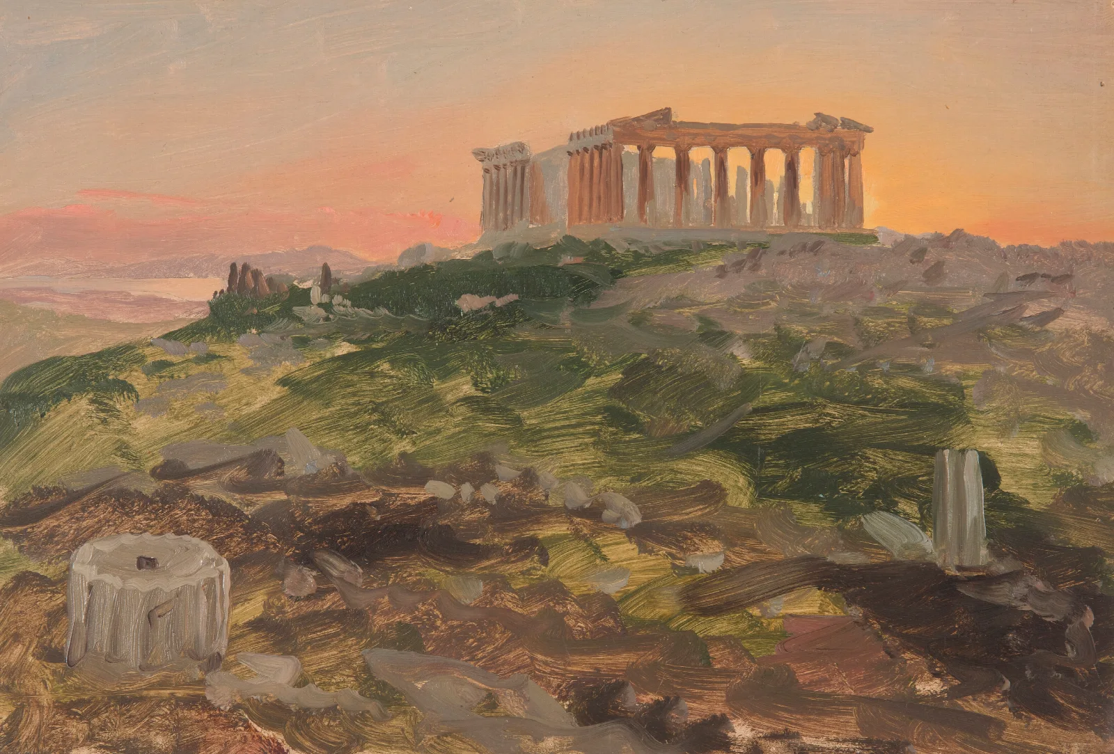 The Parthenon From The Southeast Wall Art by Frederic Edwin Church - Canvas Print