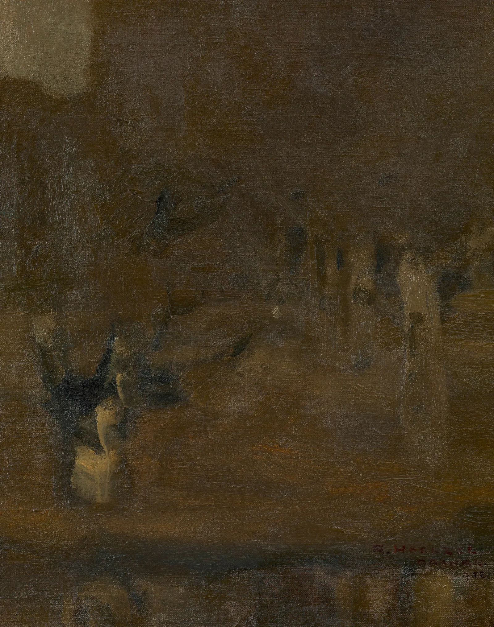 Landschaftsstudie Aus Dachau Wall Art by Adolf Hölzel - Canvas Print