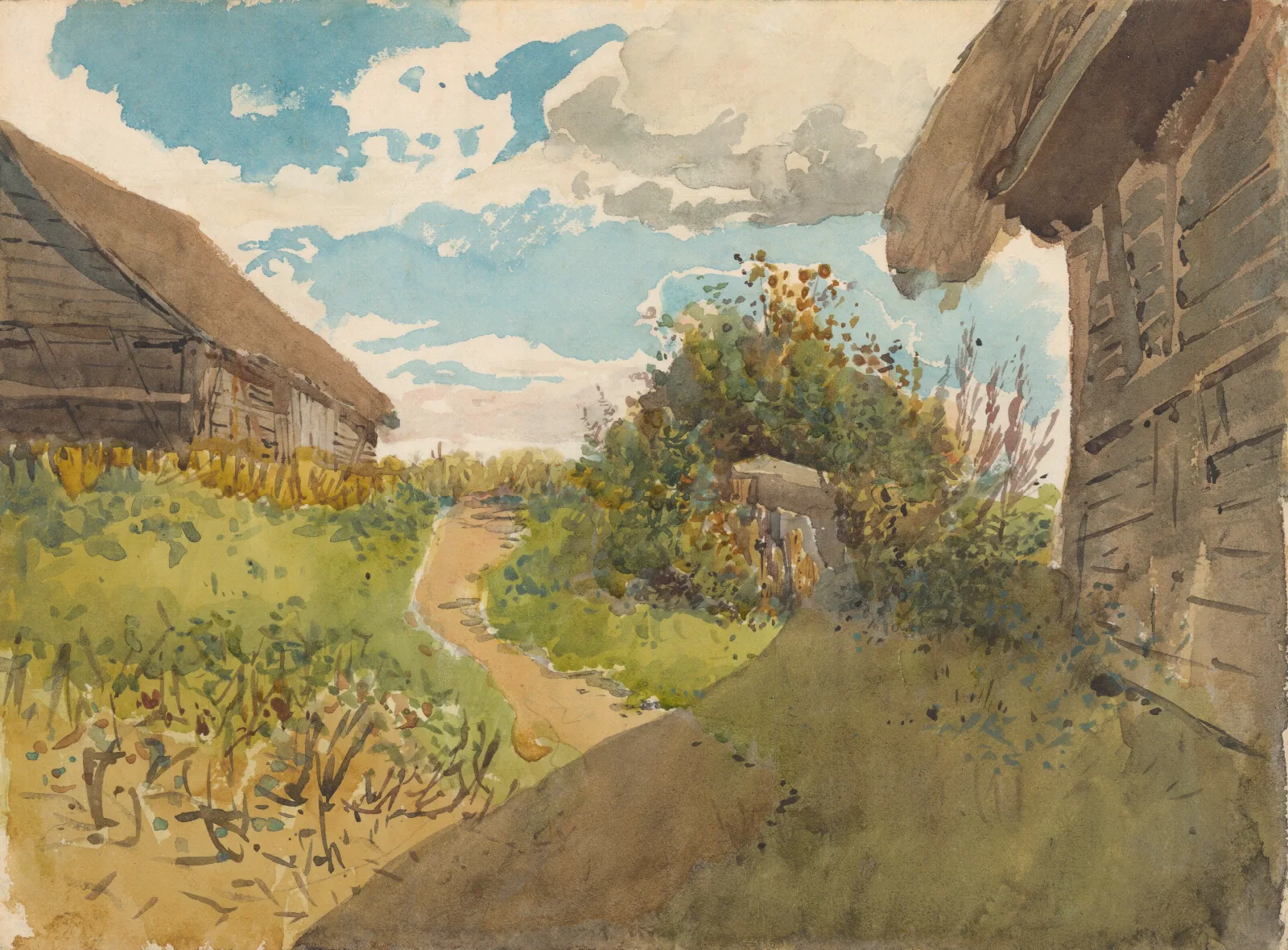 Landscape Betwen Haylofts Wall Art by Ladislav Mednyánszky - Canvas Print