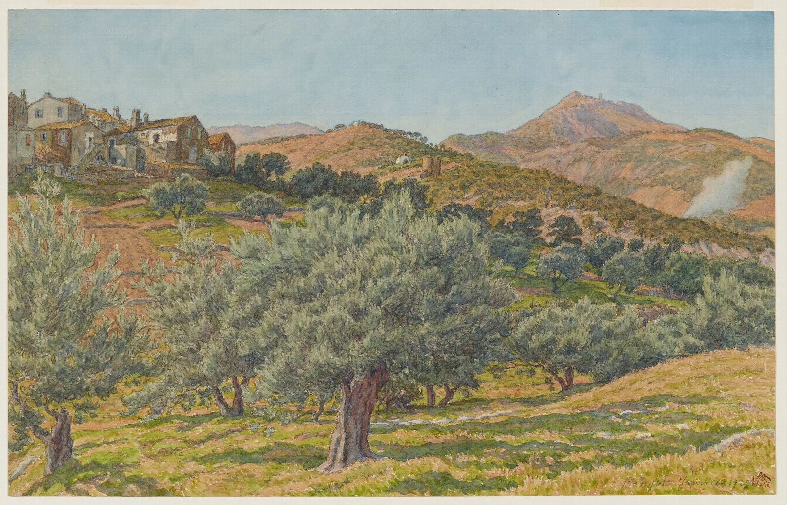 Puig Del Mas La Salette Et Madeloc Banyuls Wall Art by Henri Rivière - Canvas Print