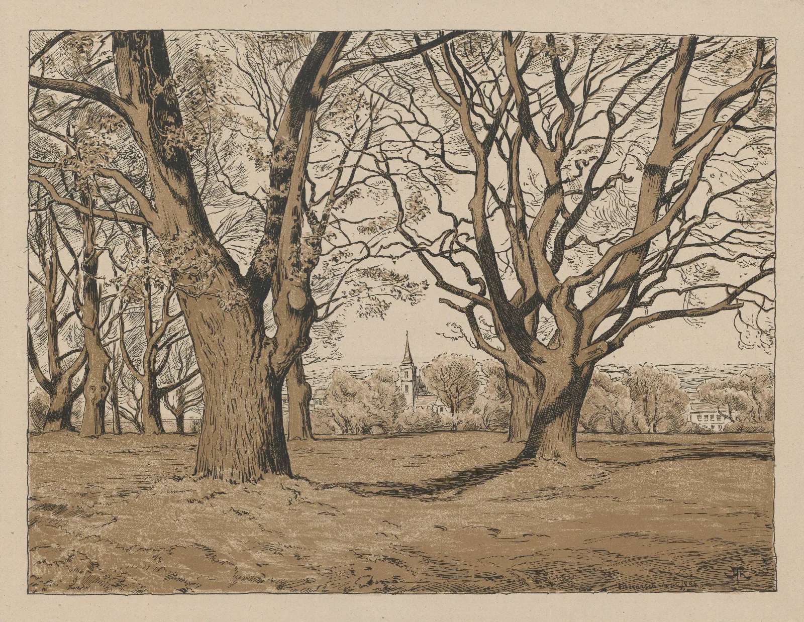 Landscape From The Obersursel Area Wall Art by Hans Thoma - Canvas Print