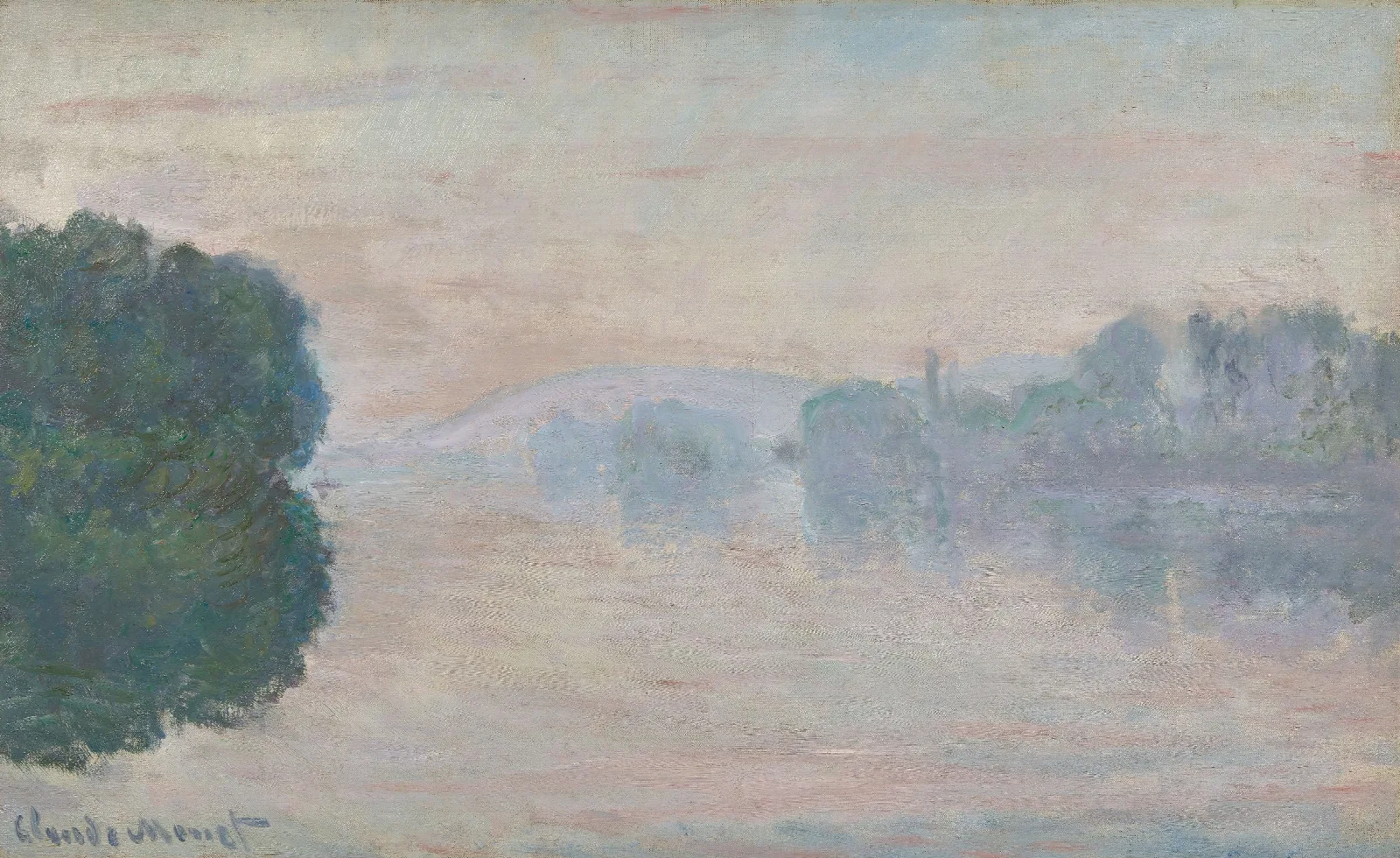 La Seine Dans La Brume Wall Art by Claude Monet - Canvas Print