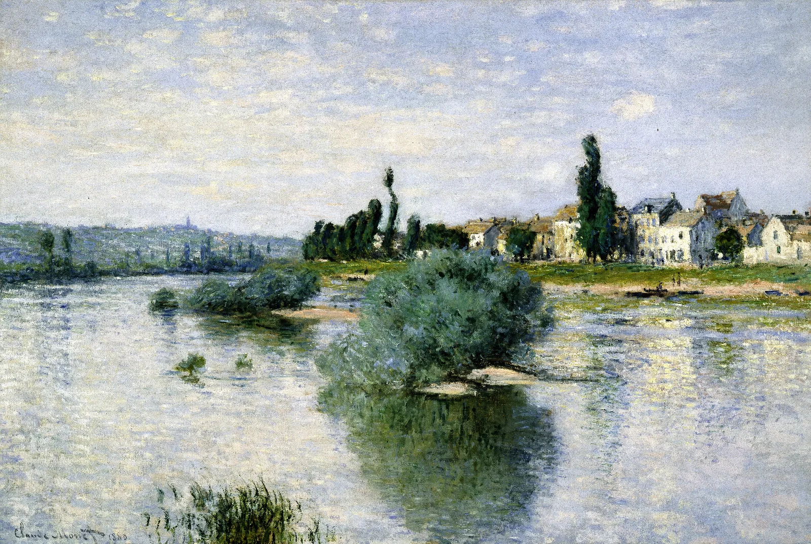 The Seine At Lavacourt Wall Art by Claude Monet - Canvas Print