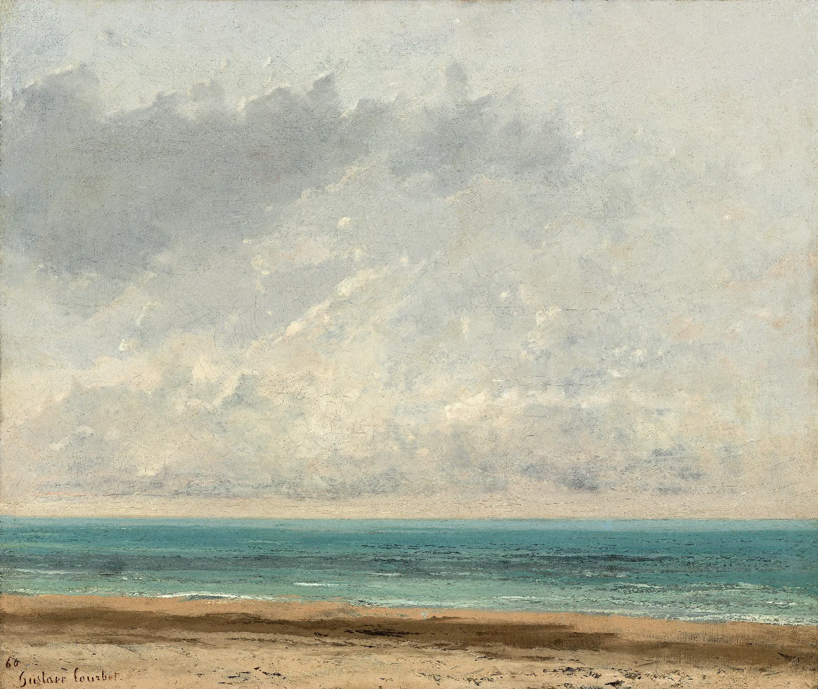 Calm Sea Wall Art by Gustave Courbet - Canvas Print