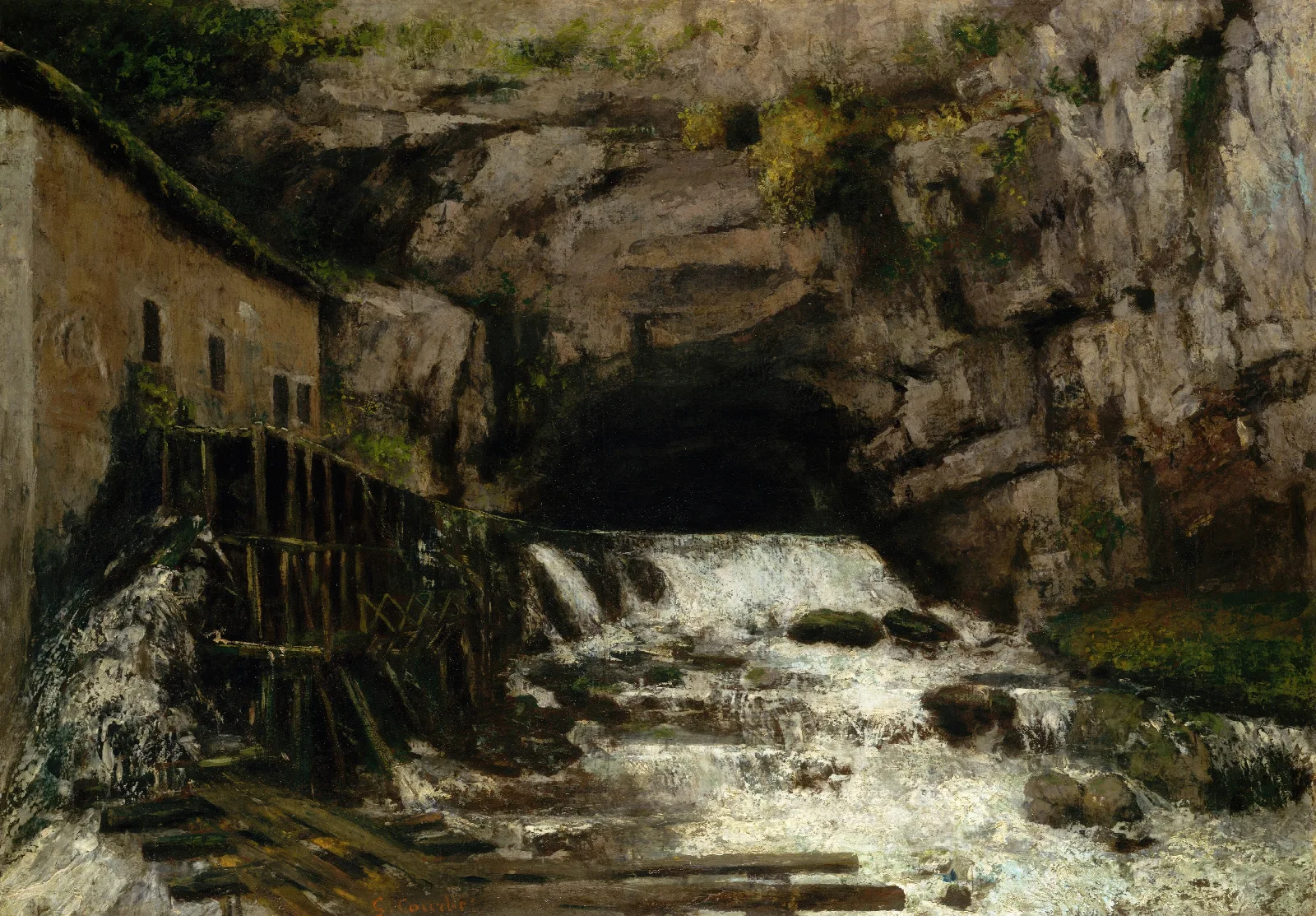 The Source Of The Loue Wall Art by Gustave Courbet - Canvas Print