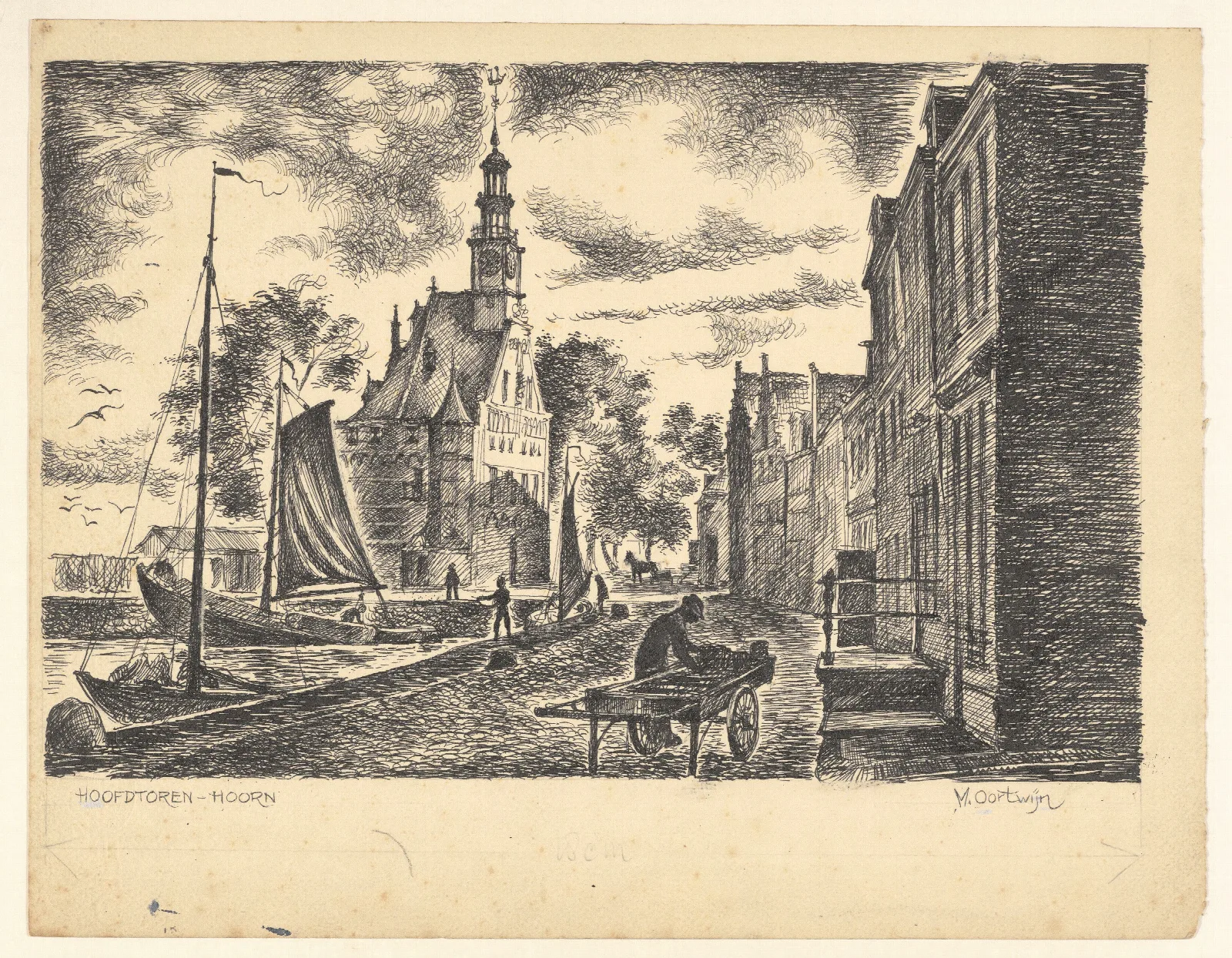 Gezicht Op De Hoofdtoren Vanaf De Veermanskade Wall Art by Maarten Oortwijn - Canvas Print