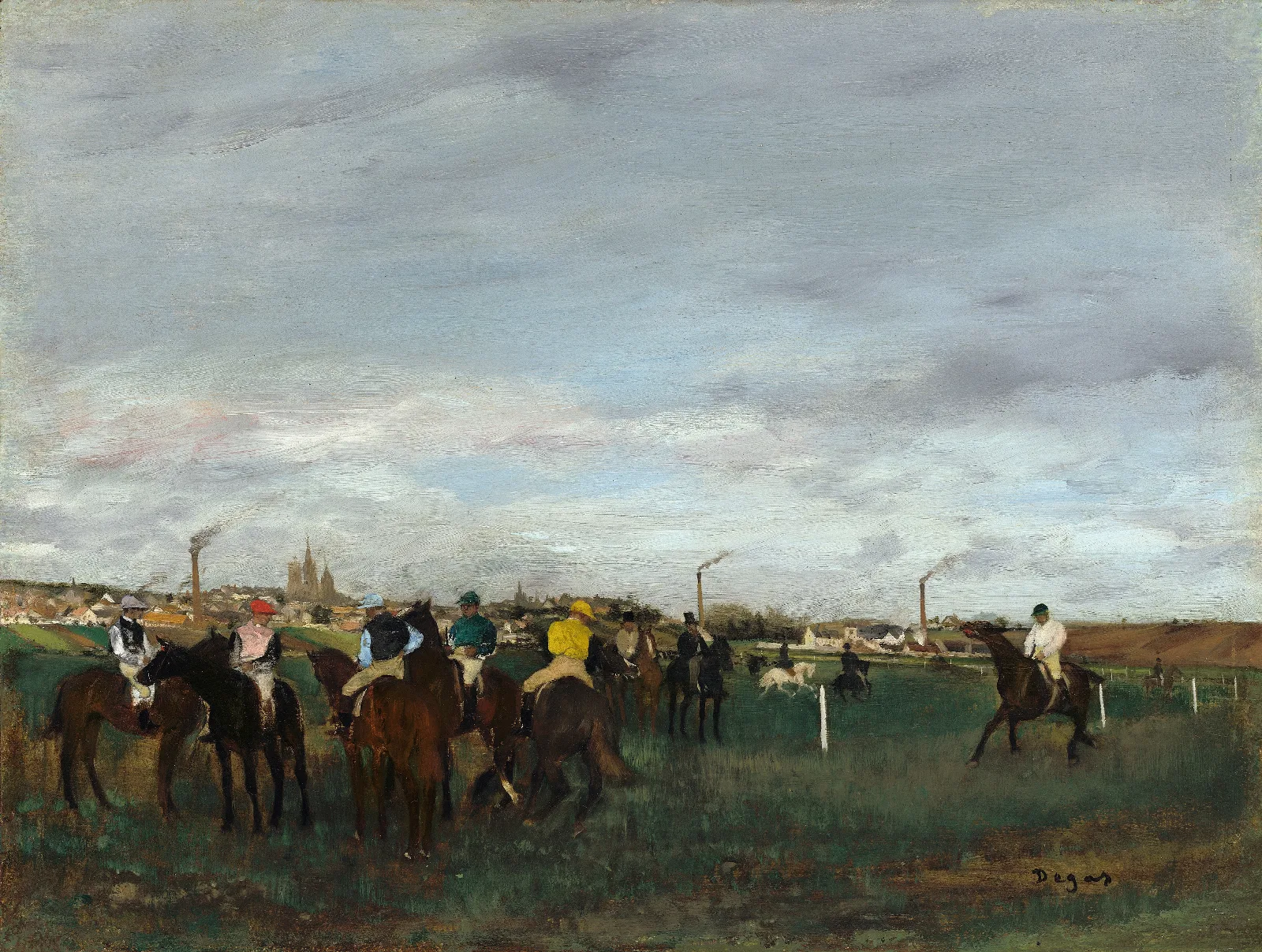 The Races Wall Art by Edgar Degas - Canvas Print