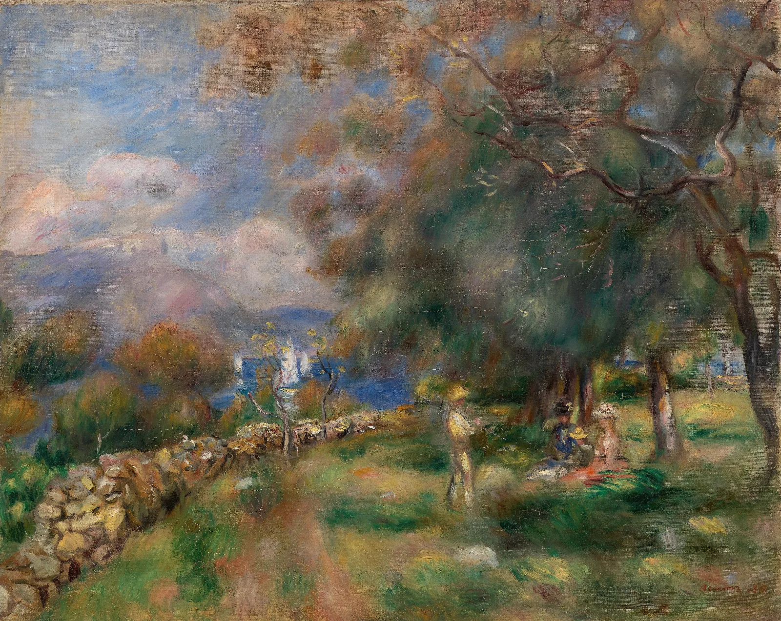 Peninsula Of Saint Jean Wall Art by Pierre-Auguste Renoir - Canvas Print