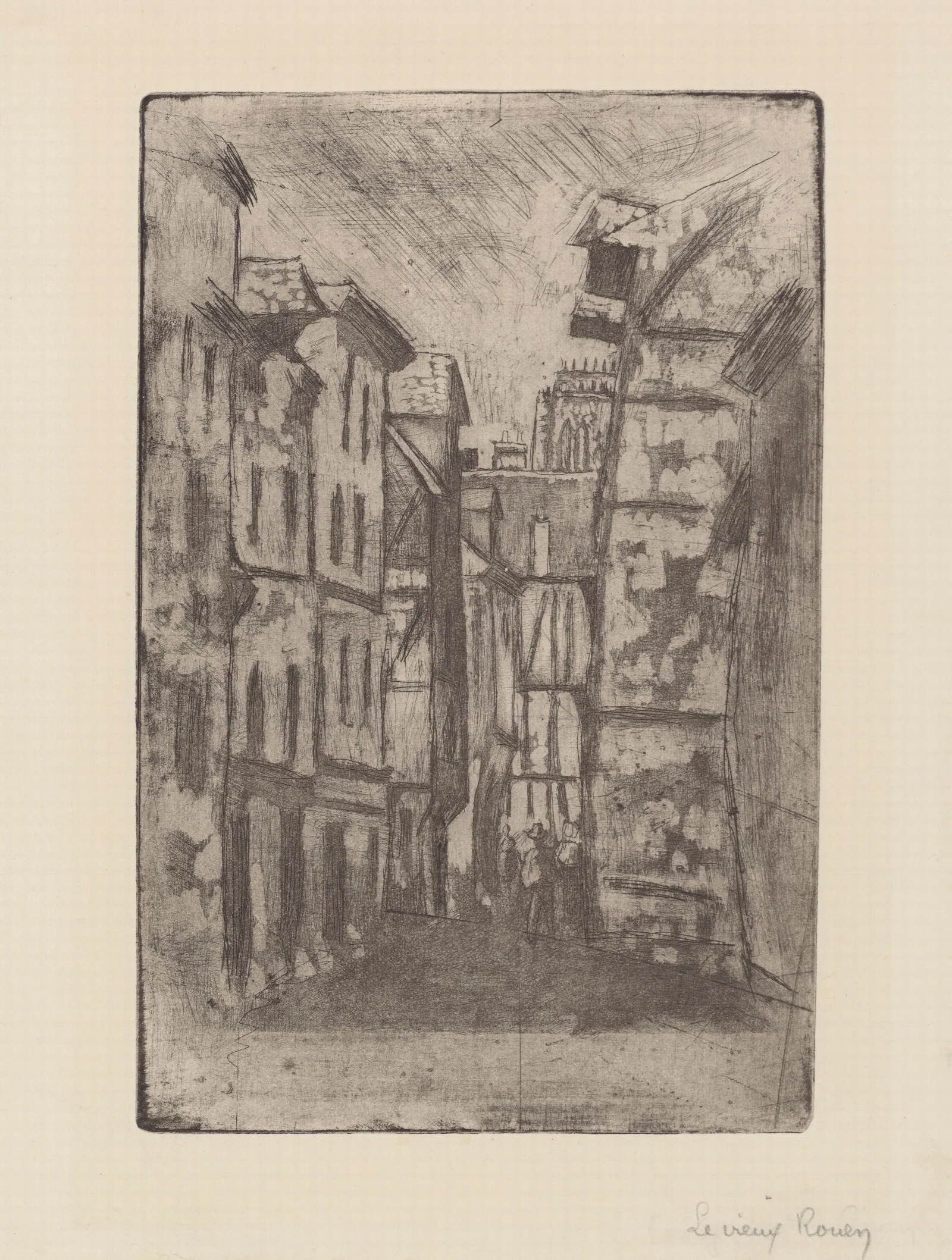 Le Vieux Rouen Wall Art by Camille Pissarro - Canvas Print