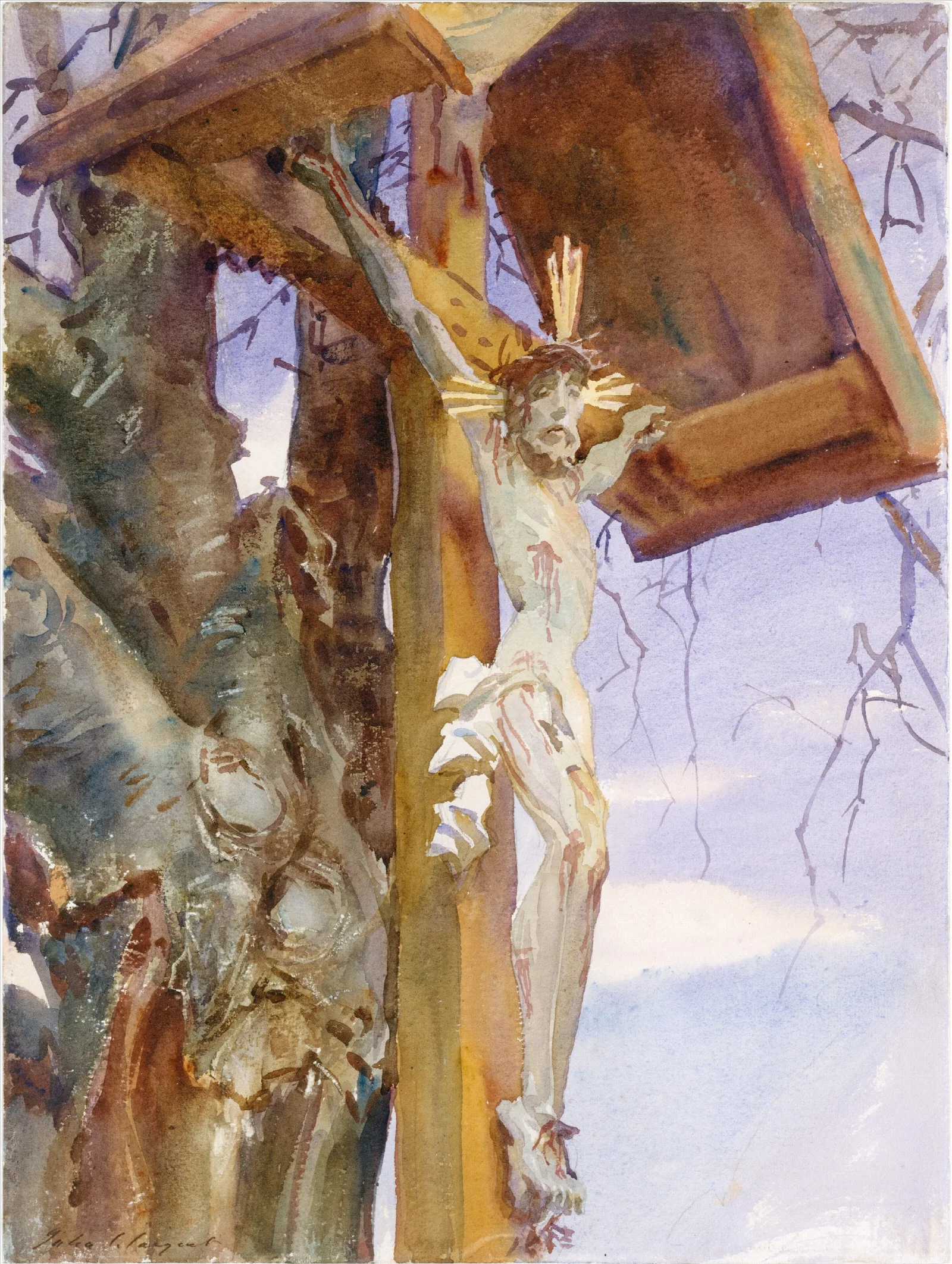 Tyrolese Crucifix Wall Art by John Singer Sargent - Canvas Print