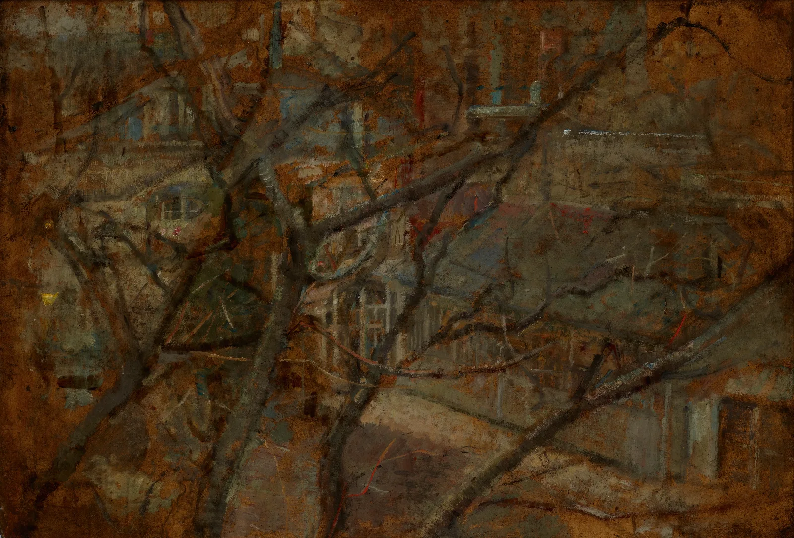 View From The Studios Window Wall Art by Olga Boznanska - Canvas Print