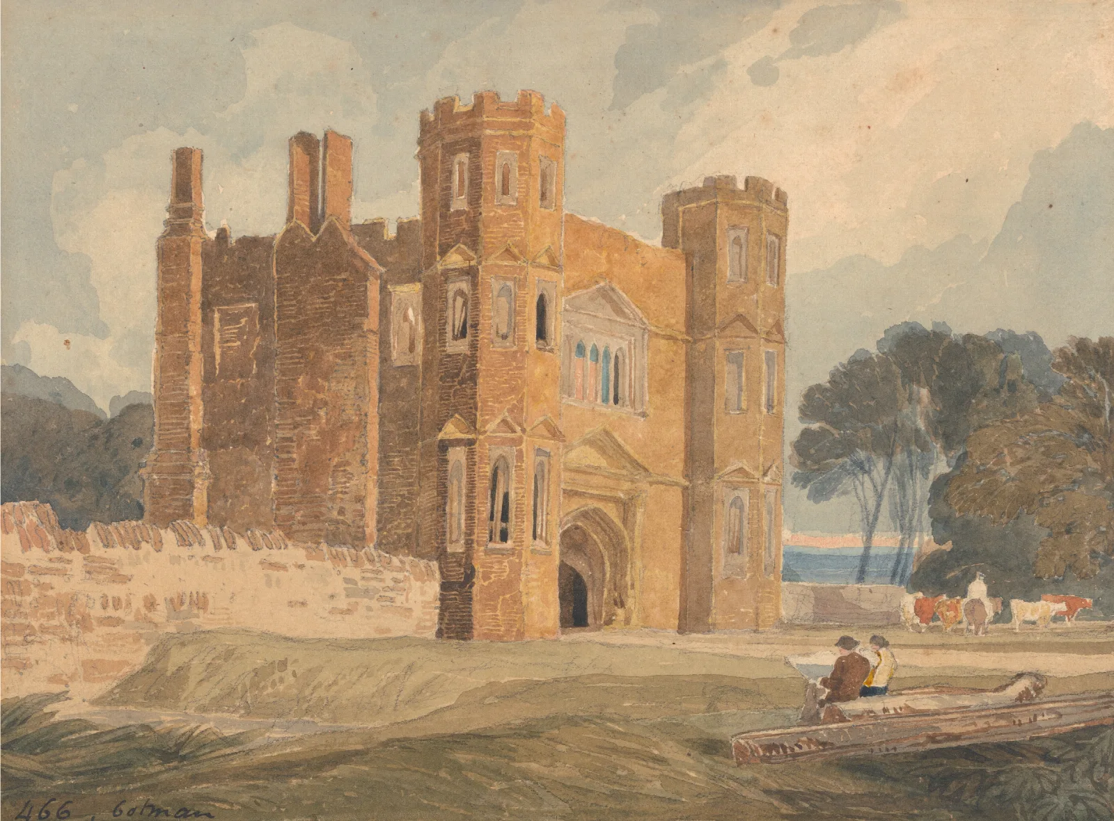 Gate Way Saint Marys Wiggenhall Norfolk 2 Wall Art by John Sell Cotman - Canvas Print
