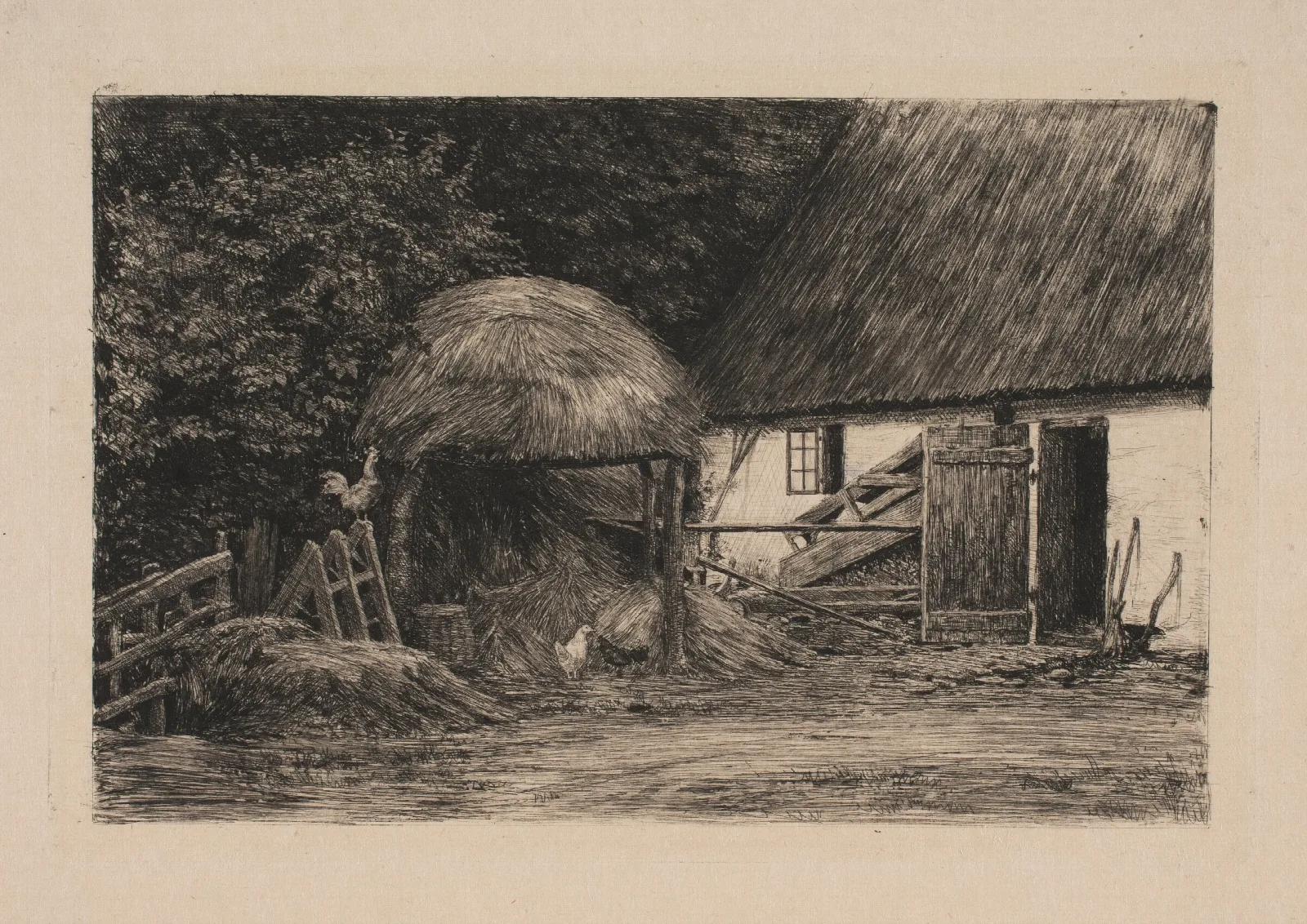 Ved Bondehuset Wall Art by Carl Bloch - Canvas Print