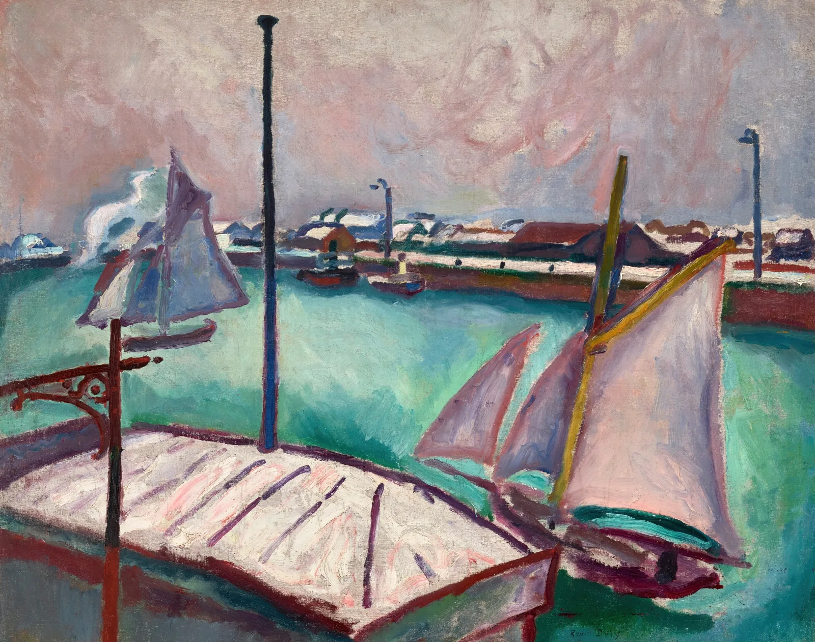 Les Barques 2 Wall Art by Raoul Dufy - Canvas Print