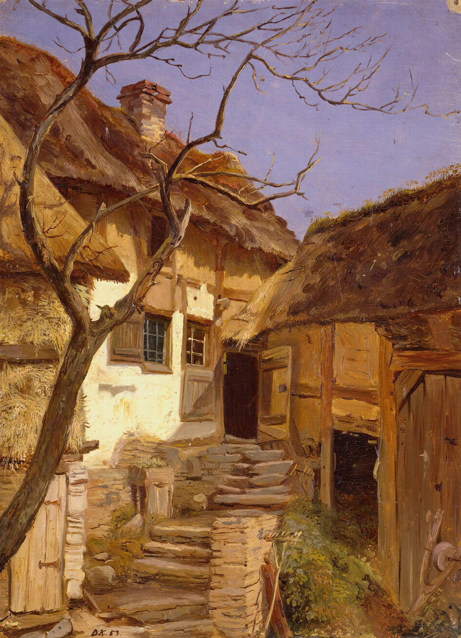Old German Farm Wall Art by Adolph Tidemand - Canvas Print
