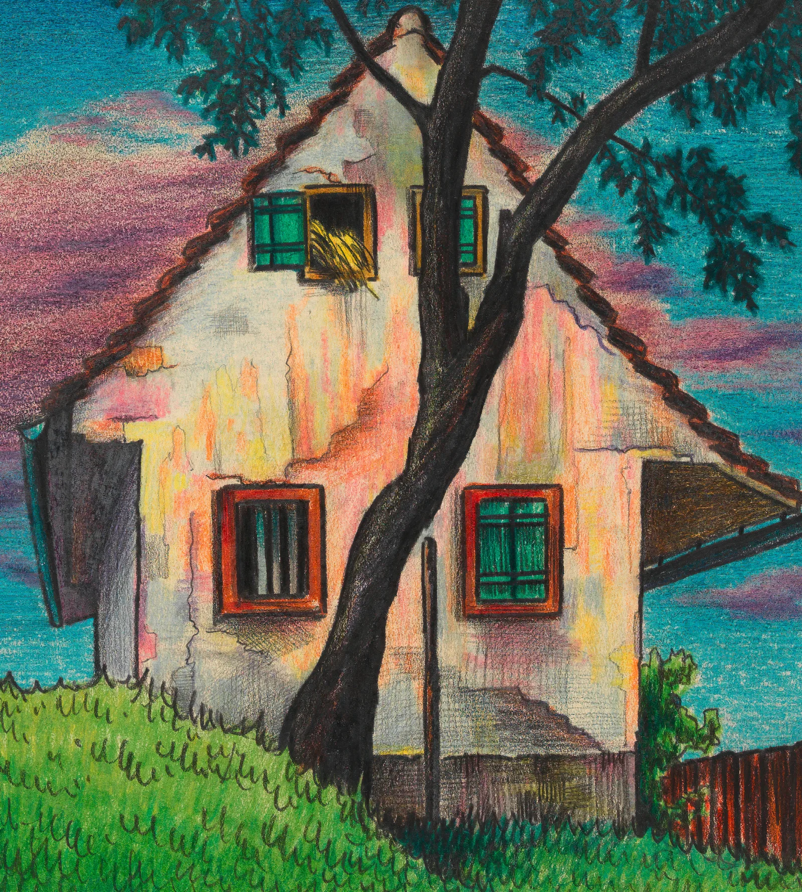 Haus Im Abend Wall Art by Karl Wiener - Canvas Print