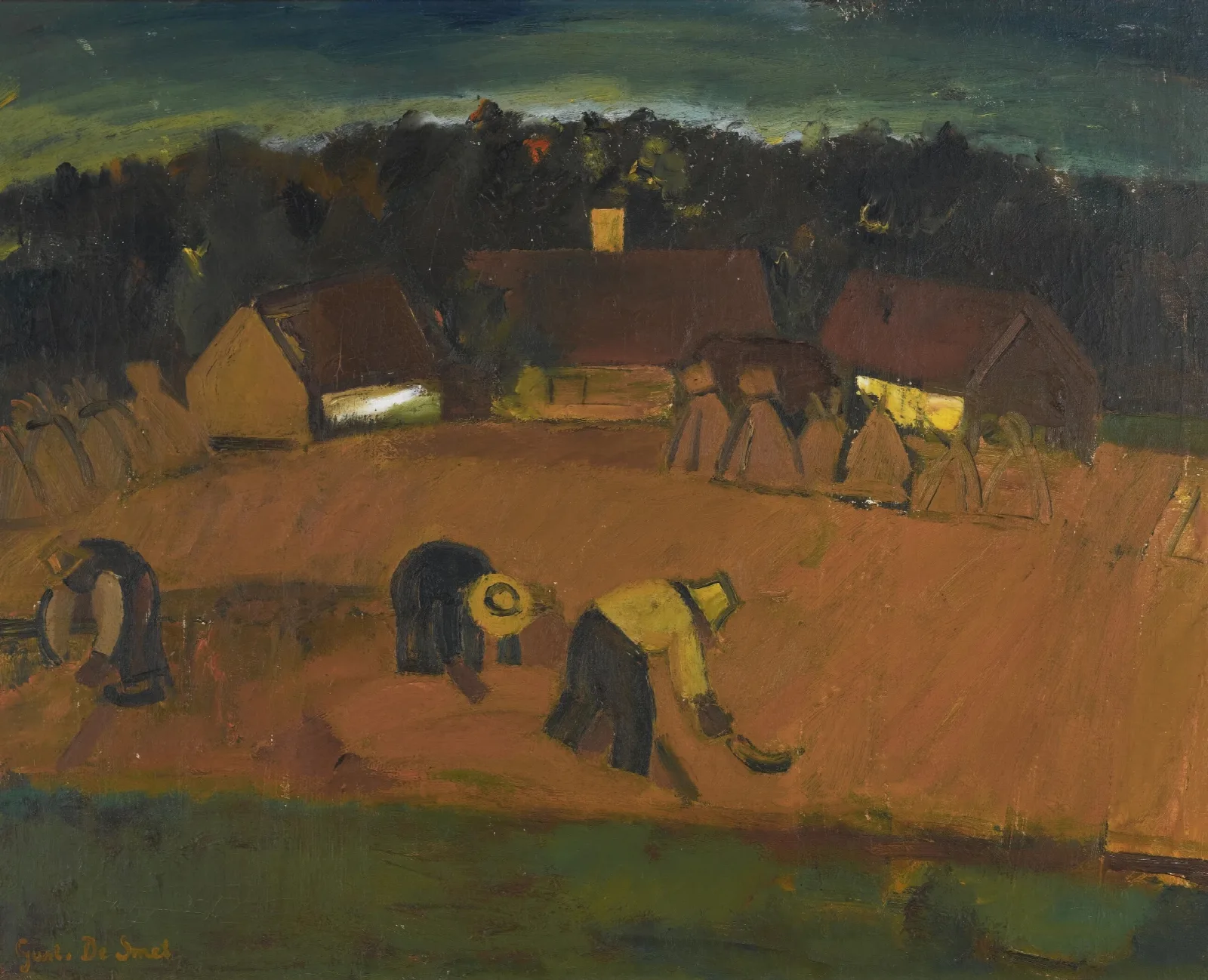 La Moisson 5 Wall Art by Gustave De Smet - Canvas Print