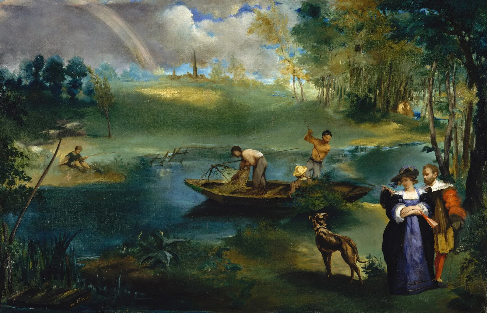 Fishing Wall Art by Édouard Manet - Canvas Print