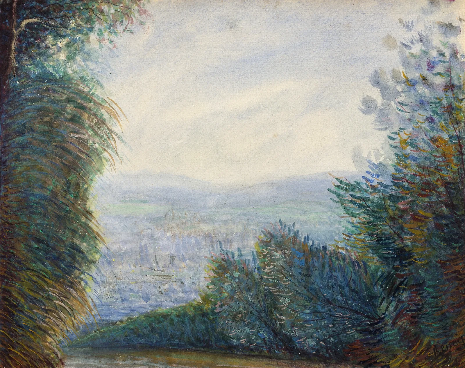 The Auvers Valley On The Oise River Wall Art by Pierre-Auguste Renoir - Canvas Print