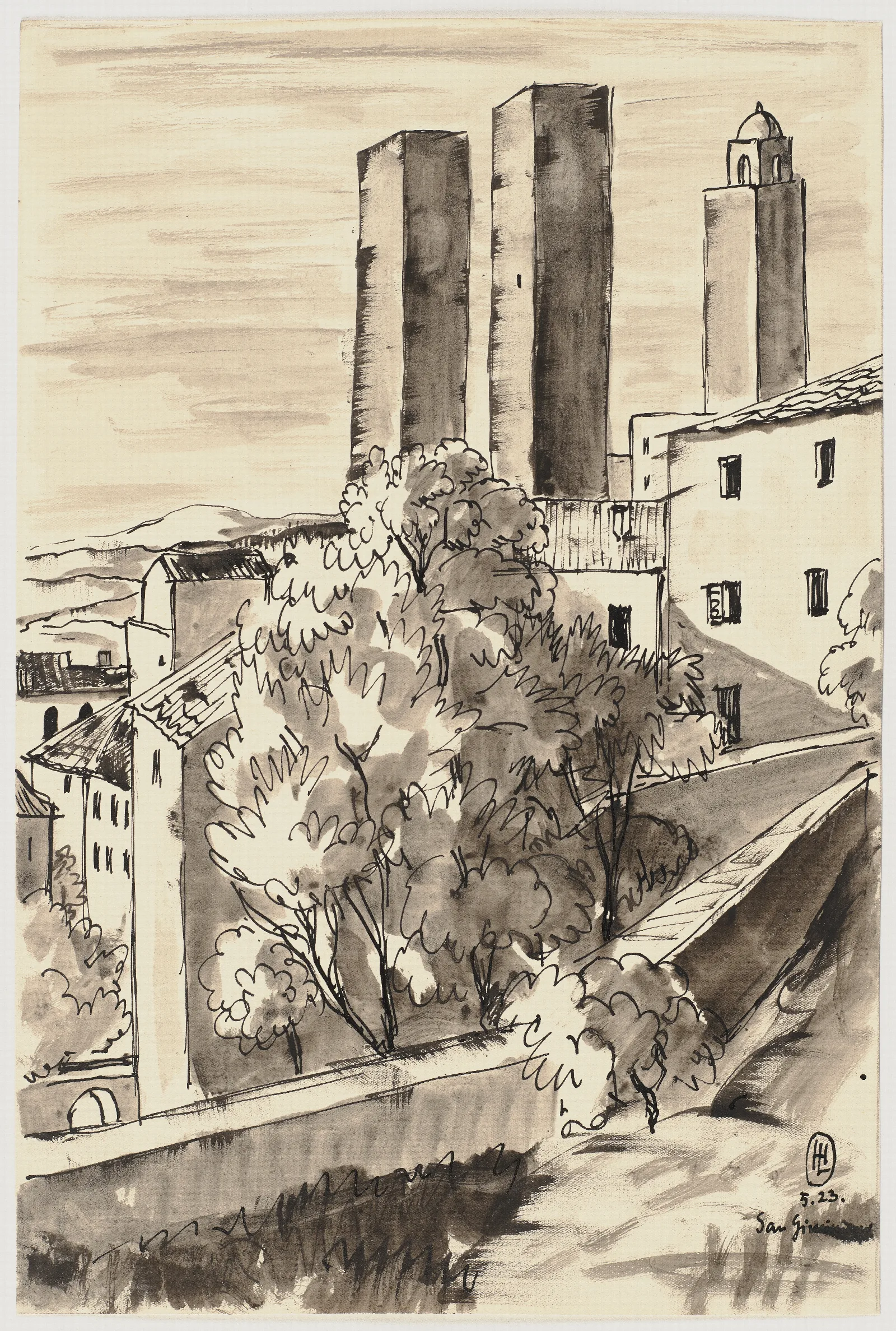 San Gimignano 3 Wall Art by Hermann Lismann - Canvas Print