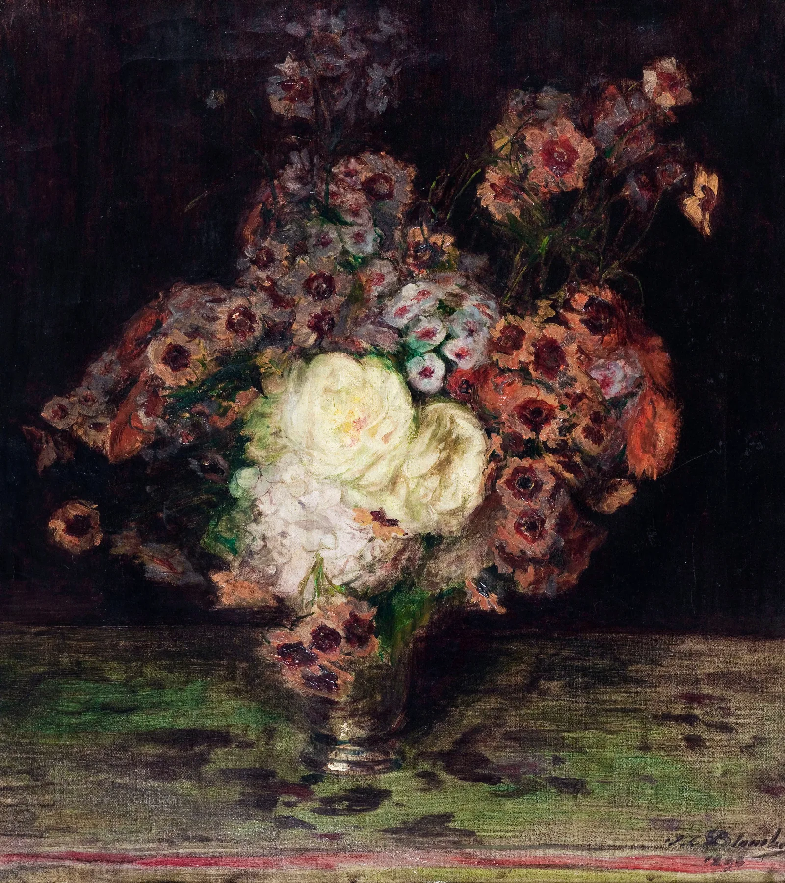 Fleurs Dans Un Vase Wall Art by Jacques-Émile Blanche - Canvas Print