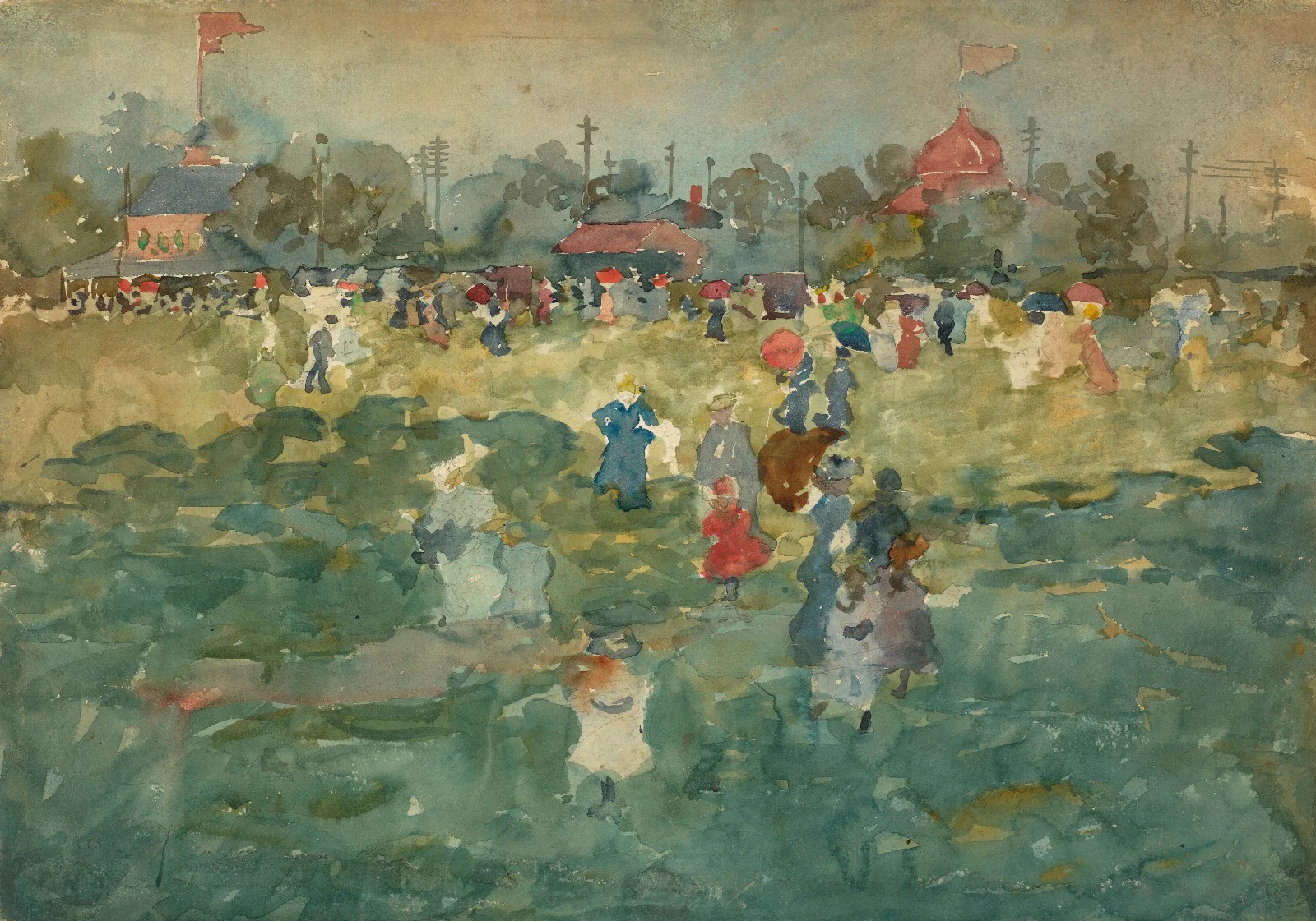 Franklin Park Boston Wall Art by Maurice Prendergast - Canvas Print
