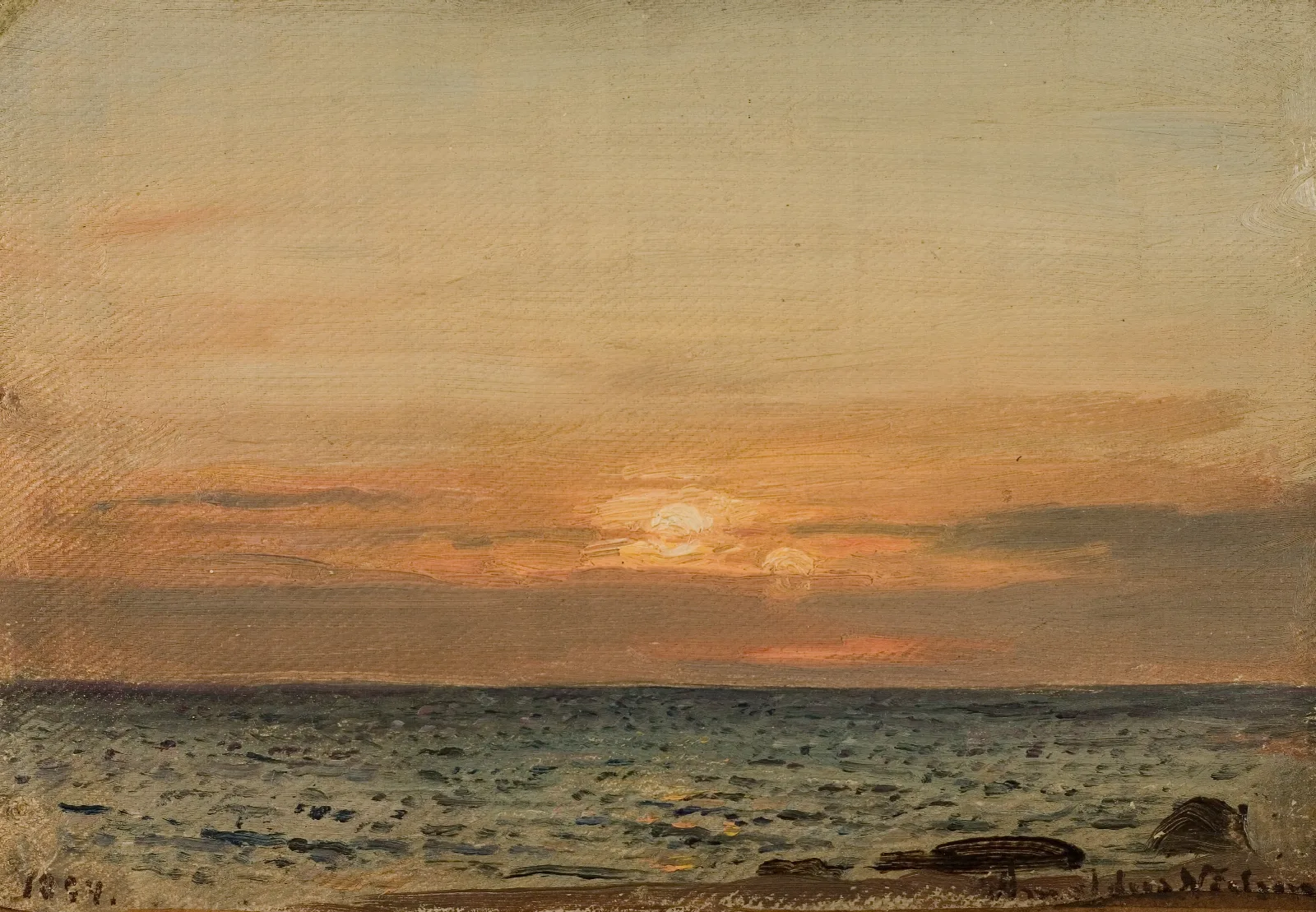 Aftenstemning 3 Wall Art by Amaldus Nielsen - Canvas Print