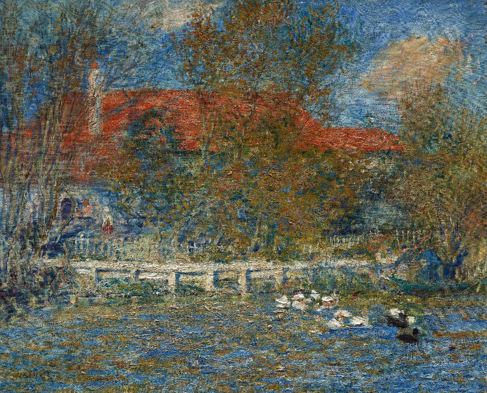 The Duck Pond Wall Art by Pierre-Auguste Renoir - Canvas Print