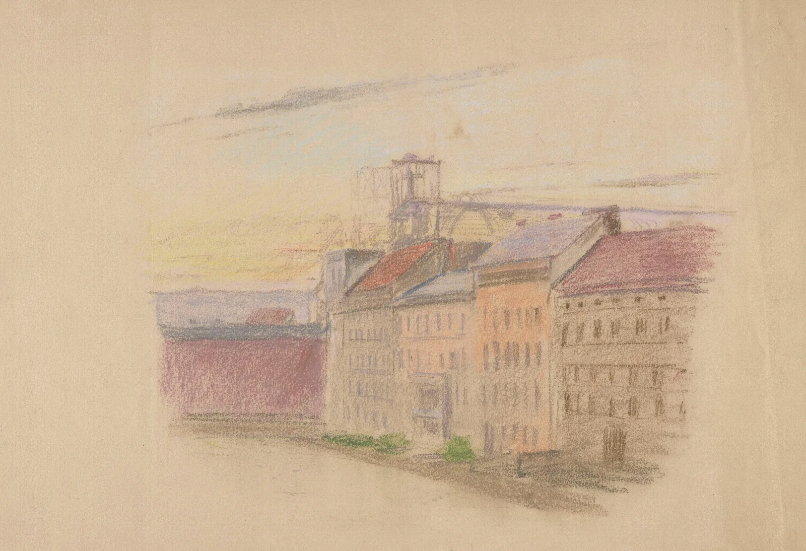 Industrial Buildings Wall Art by Hans Thoma - Canvas Print