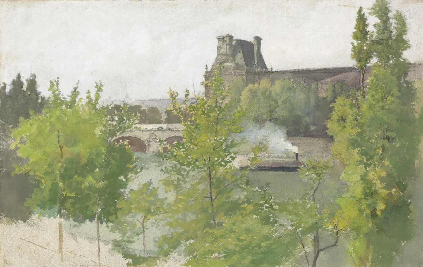 Louvre Wall Art by Arthur Bowen Davies - Canvas Print