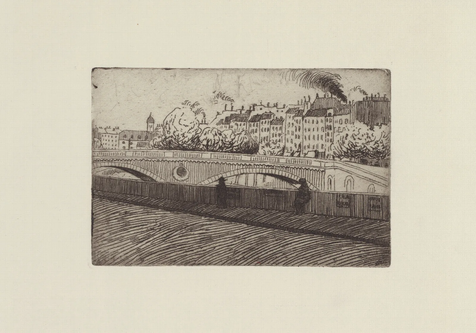 Le Pont St Michel 2 Wall Art by Félix Vallotton - Canvas Print