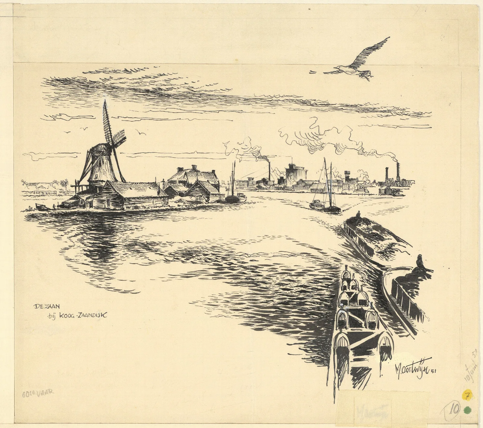 De Zaan Bij Koog Aan De Zaan Zaandijk Wall Art by Maarten Oortwijn - Canvas Print