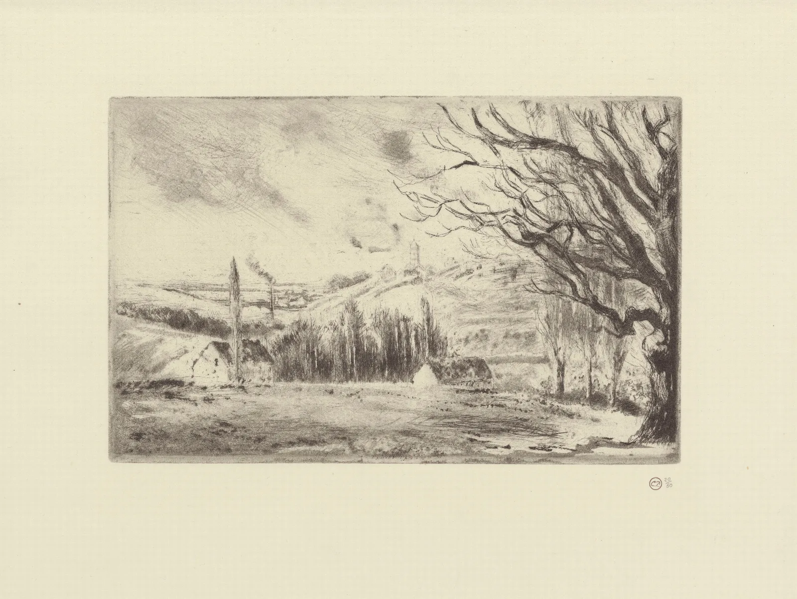 Vue De Pontoise Wall Art by Camille Pissarro - Canvas Print