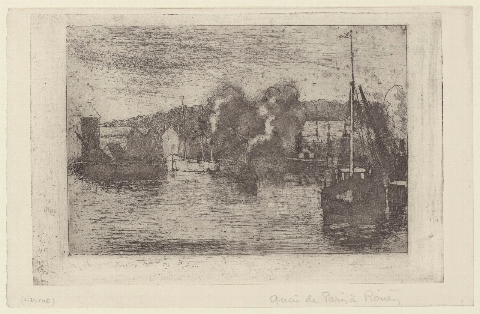 Quai De Paris Rouen Wall Art by Camille Pissarro - Canvas Print
