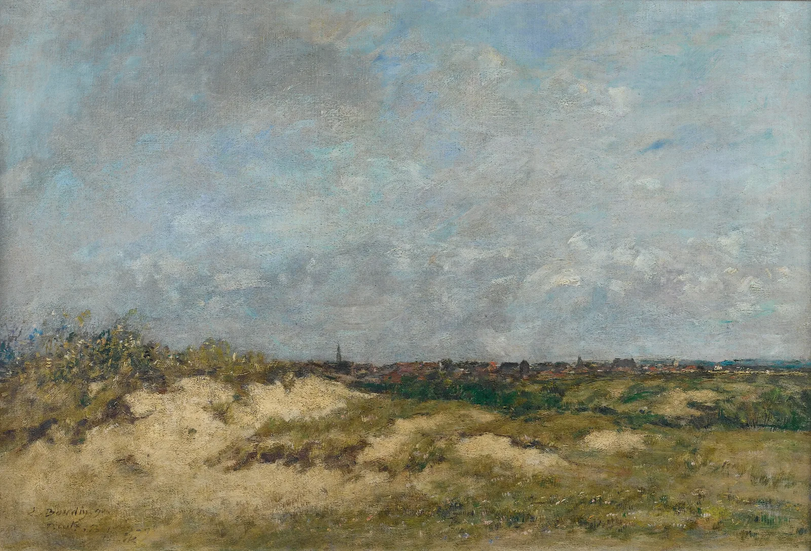 Berck Les Dunes Par Gros Temps 2 Wall Art by Eugène Boudin - Canvas Print